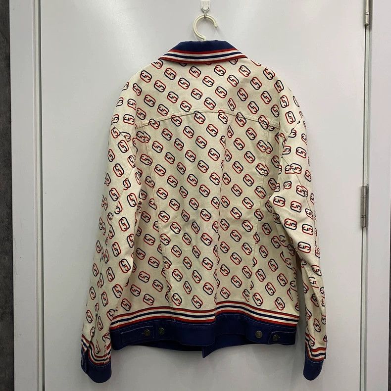 Gucci Twill full-print denim jacket 2502-Nextarrow