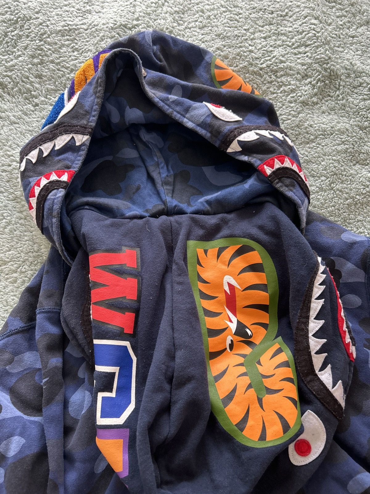Bape Bape Colour Camo Shark Wide FullZip Double Hooded Size US XL / EU 56 / 4 - 3 Thumbnail