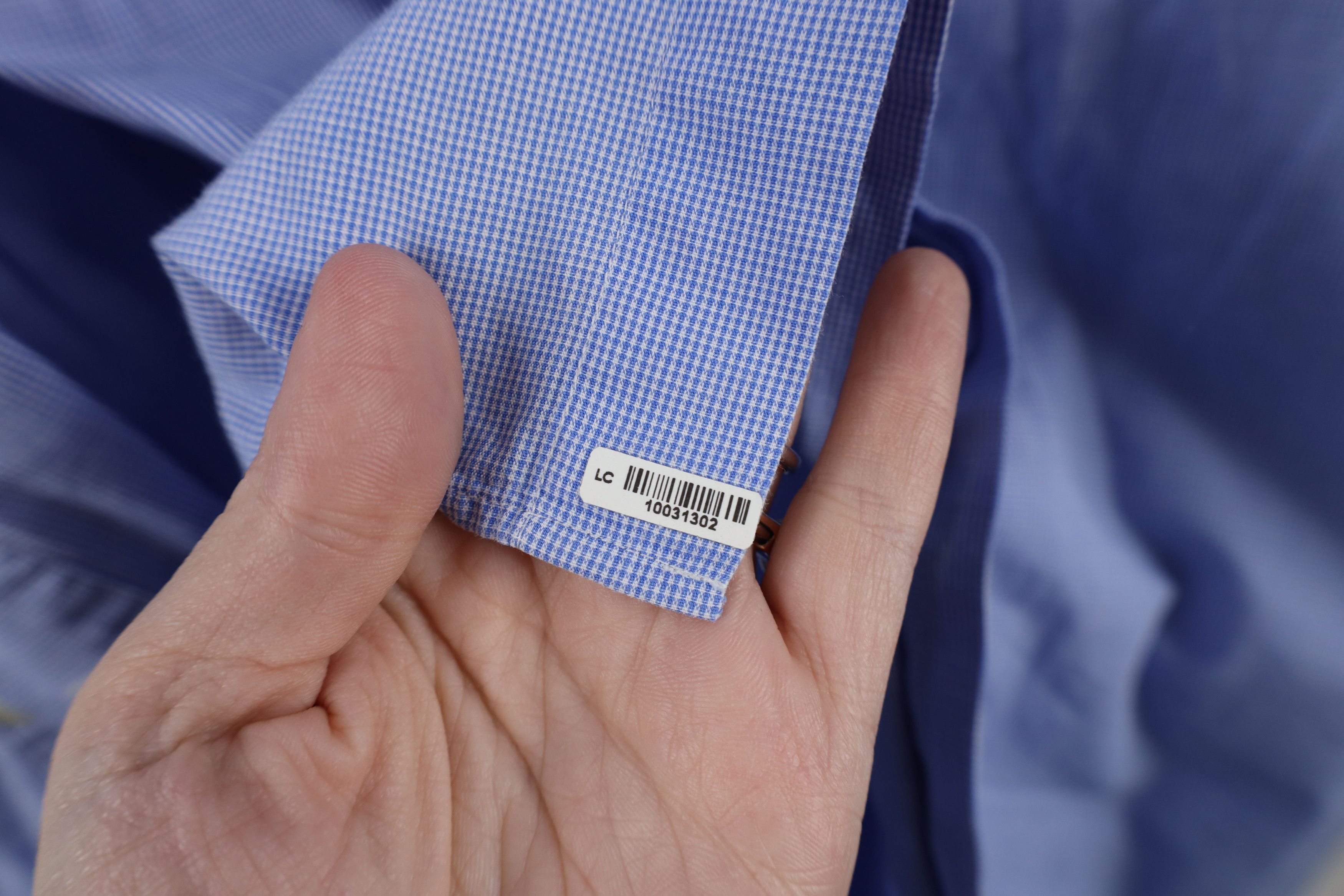 Ralph Lauren × Vintage Vintage Ralph Lauren Micro Collared Button Shirt Blue Cotton Size US M / EU 48-50 / 2 - 8 Thumbnail