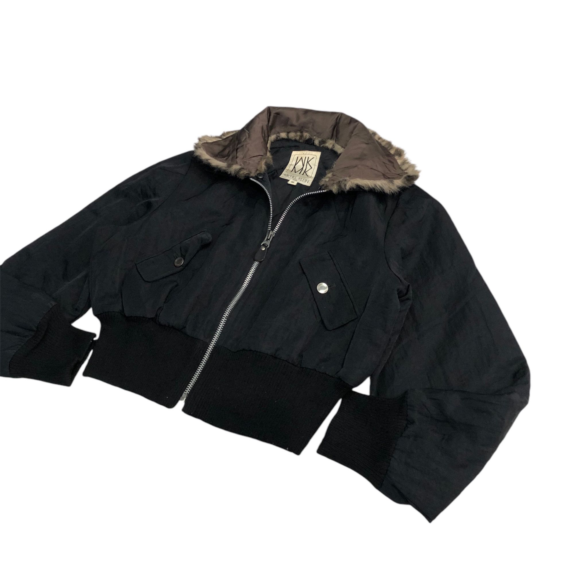 Japanese Brand × Michel Klein × Vintage Vintage michel klein paris cropped fur bombers jacket Size M / US 6-8 / IT 42-44 - 2 Thumbnail