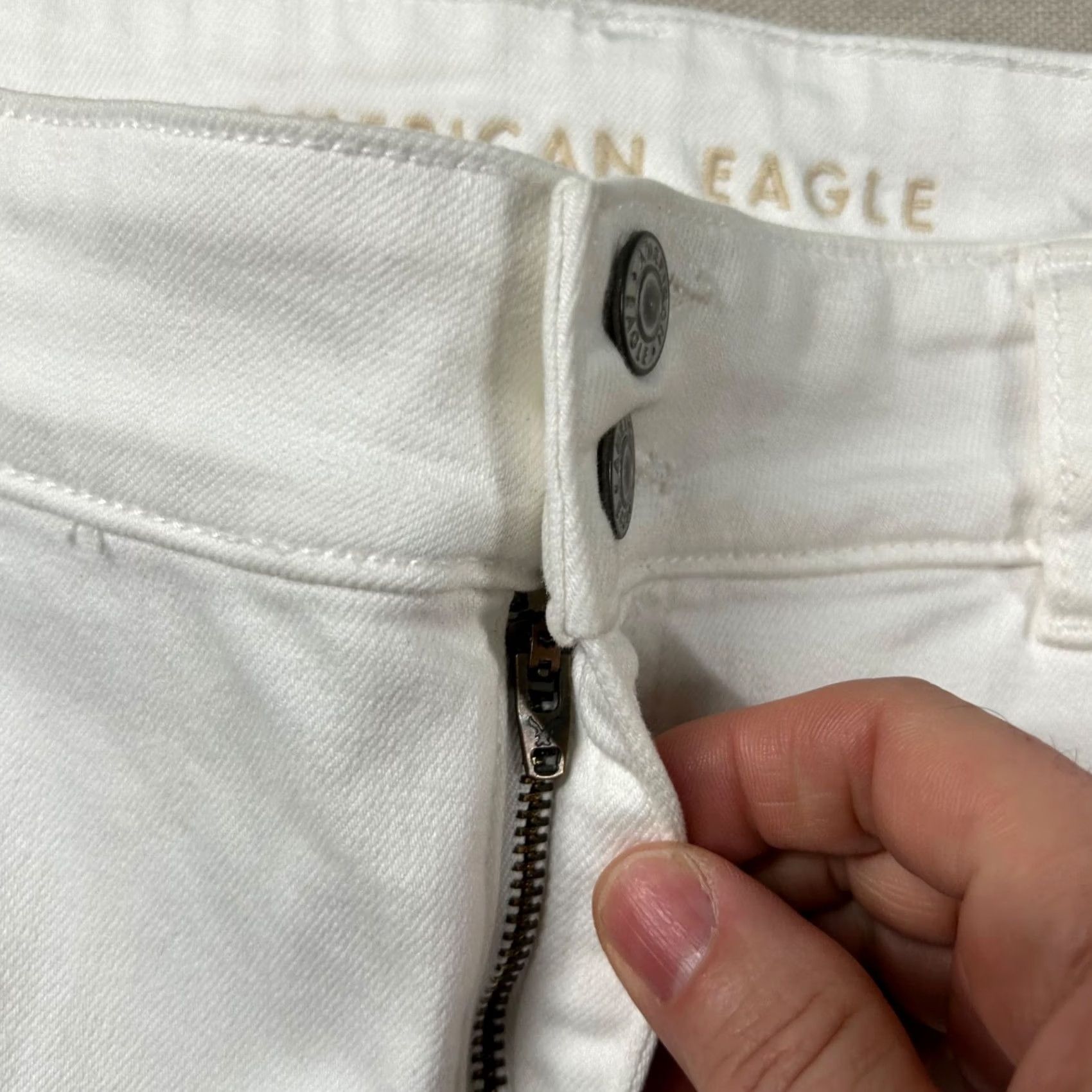 American Eagle Outfitters American Eagle Womens 20 Reg Hi-Rise Artist Flare Bell Bottom Jeans Disco White Size 26" / US 2 / IT 38 - 3 Thumbnail