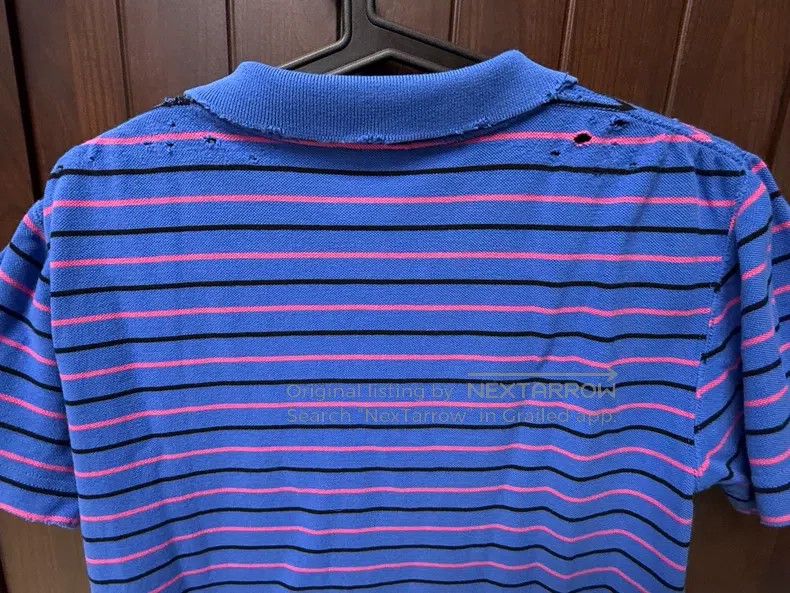 Balenciaga Balenciaga Distressed Polo Shirt Size US M / EU 48-50 / 2 - 6 Thumbnail