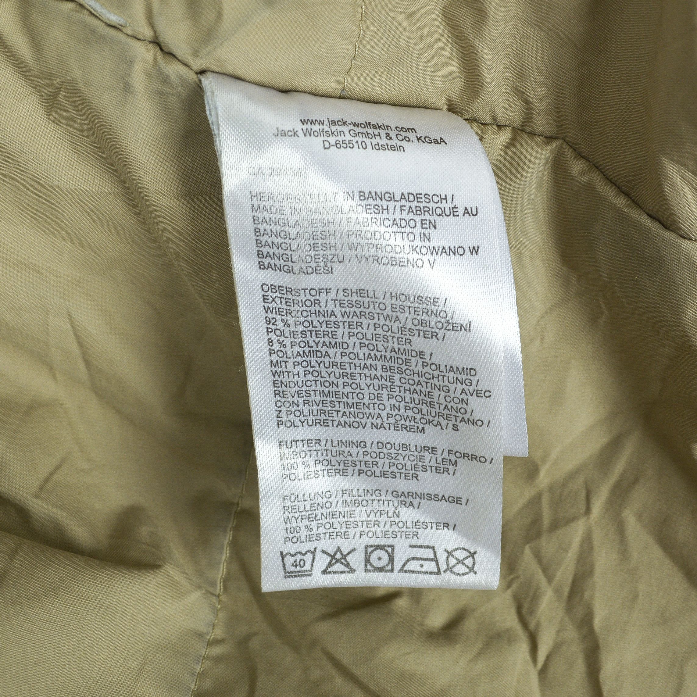 Jack Wolfskin XL Parka Jacket Coat Overcoat Hooded Padded Brown Zip Up Top Size XL / US 12-14 / IT 48-50 - 7 Thumbnail