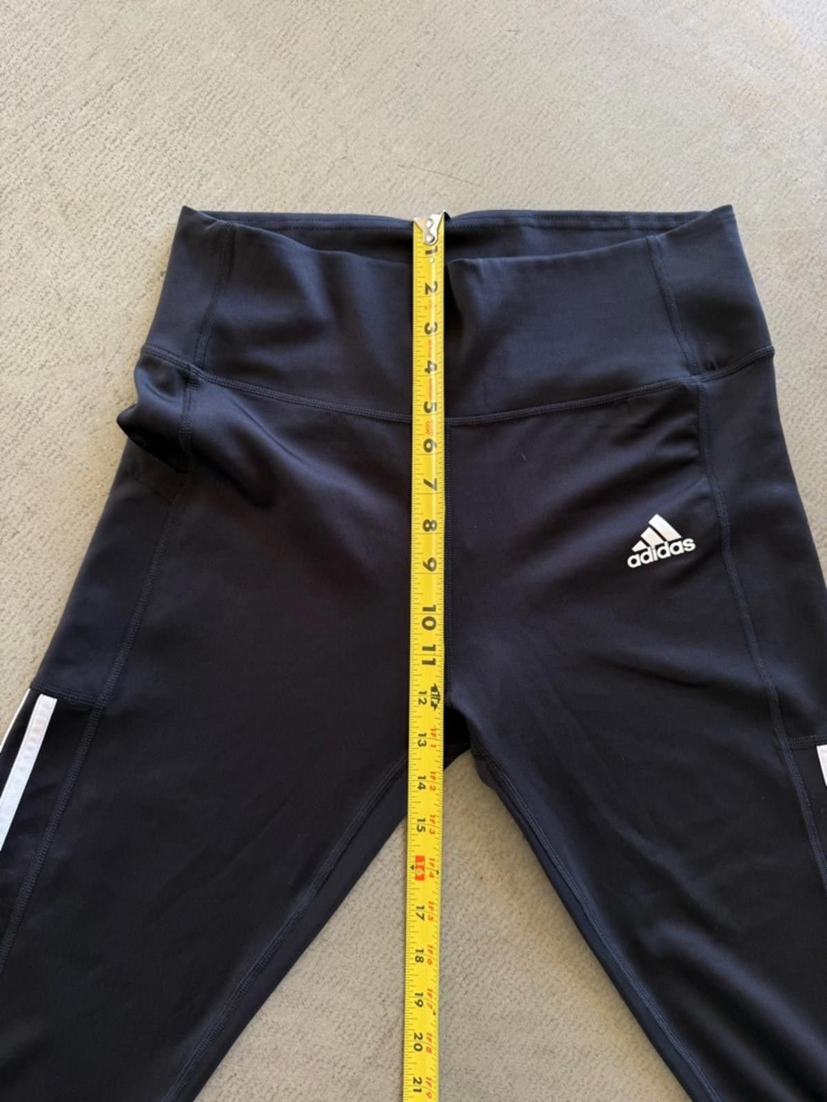 Adidas Adidas / Optime Essentials 3-Stripes 7/8 Leggings / Black Size 36" / US 14 / IT 50 - 6 Thumbnail