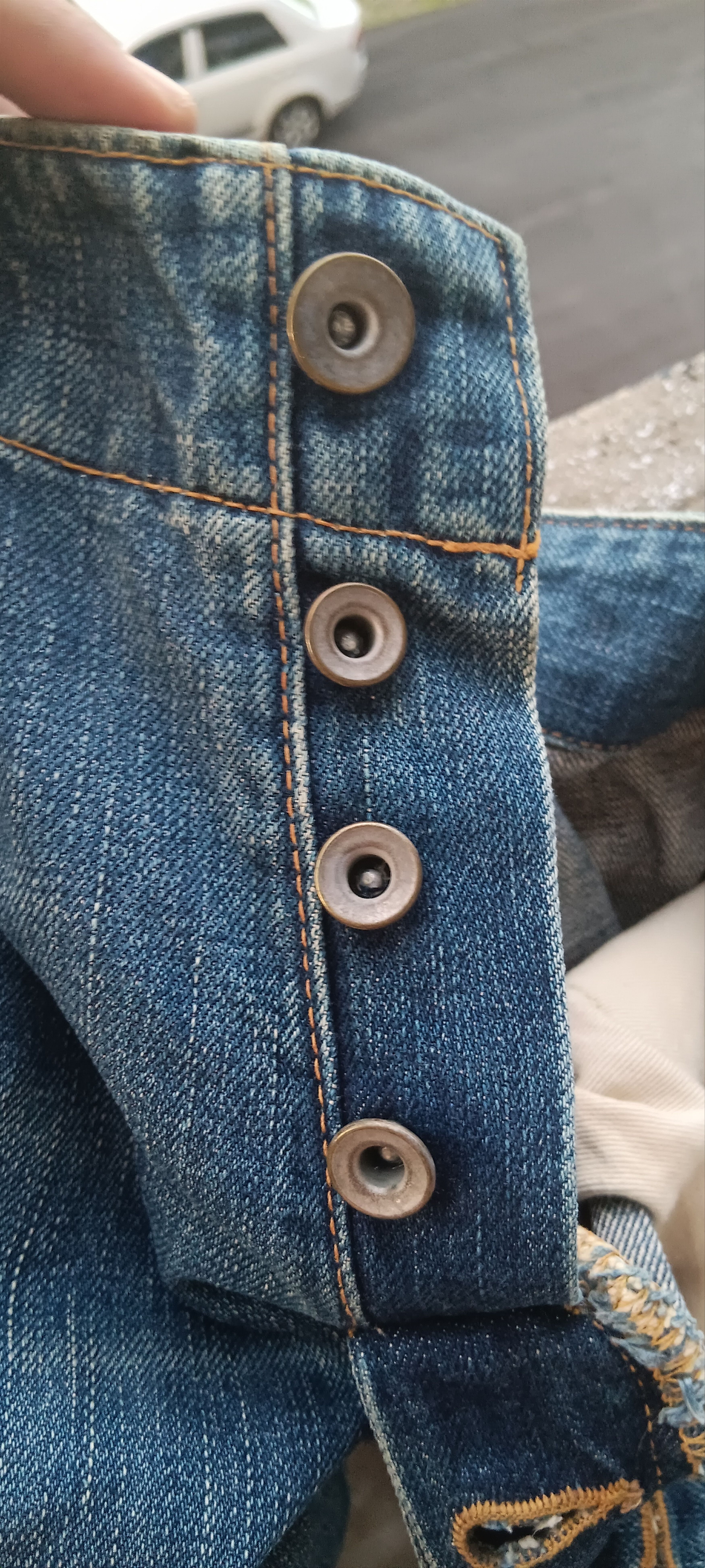 Japanese Brand × Johnbull × Vintage Vintage JohnBull Flying button Nice Design (Scovill Button) Size US 29 - 5 Thumbnail
