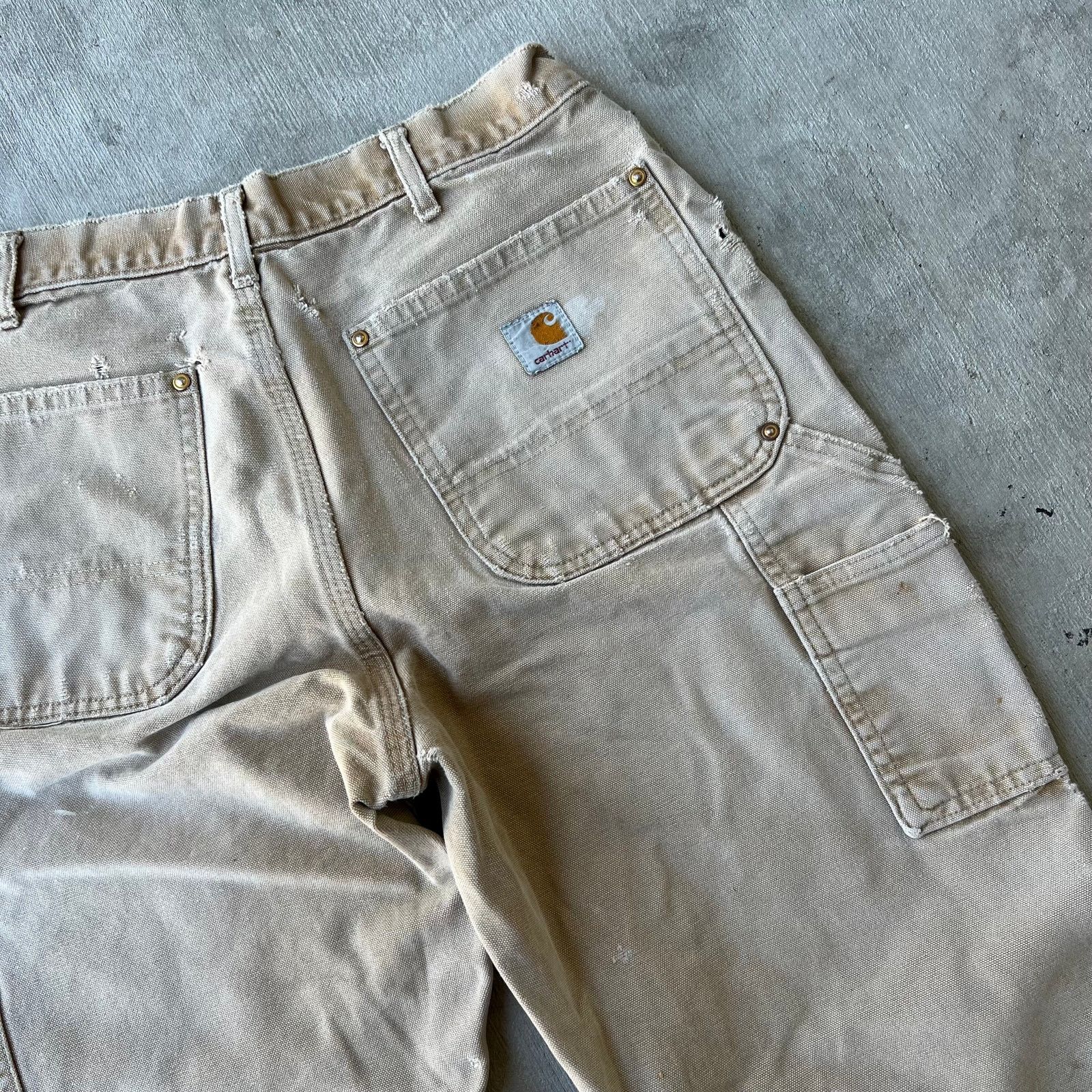 Carhartt × Vintage Carhartt faded brown double knee work wear carpenter pants Size US 29 - 14 Thumbnail