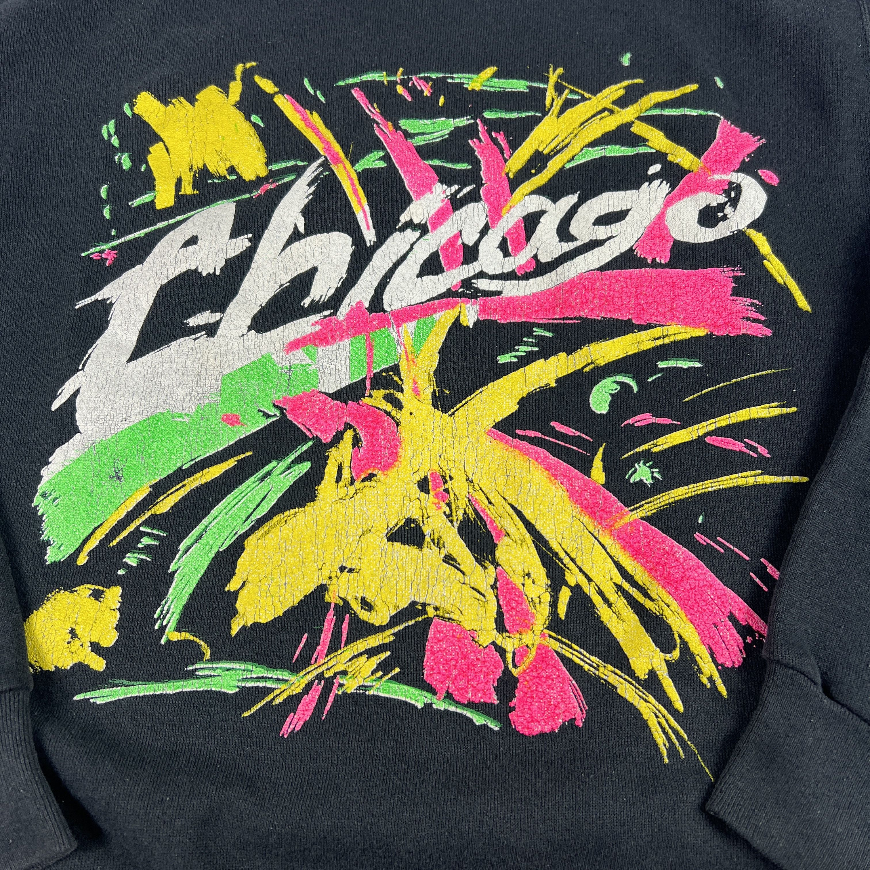 Tultex VTG 90s Chicago Sweatshirt Faded Colorful Graphic Crewneck Size US M / EU 48-50 / 2 - 6 Thumbnail