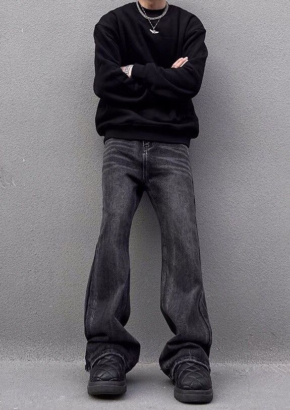 Japanese Brand × Vintage Fashion grunge distressed washed flared jeans pants Size US 30 / EU 46 - 5 Thumbnail