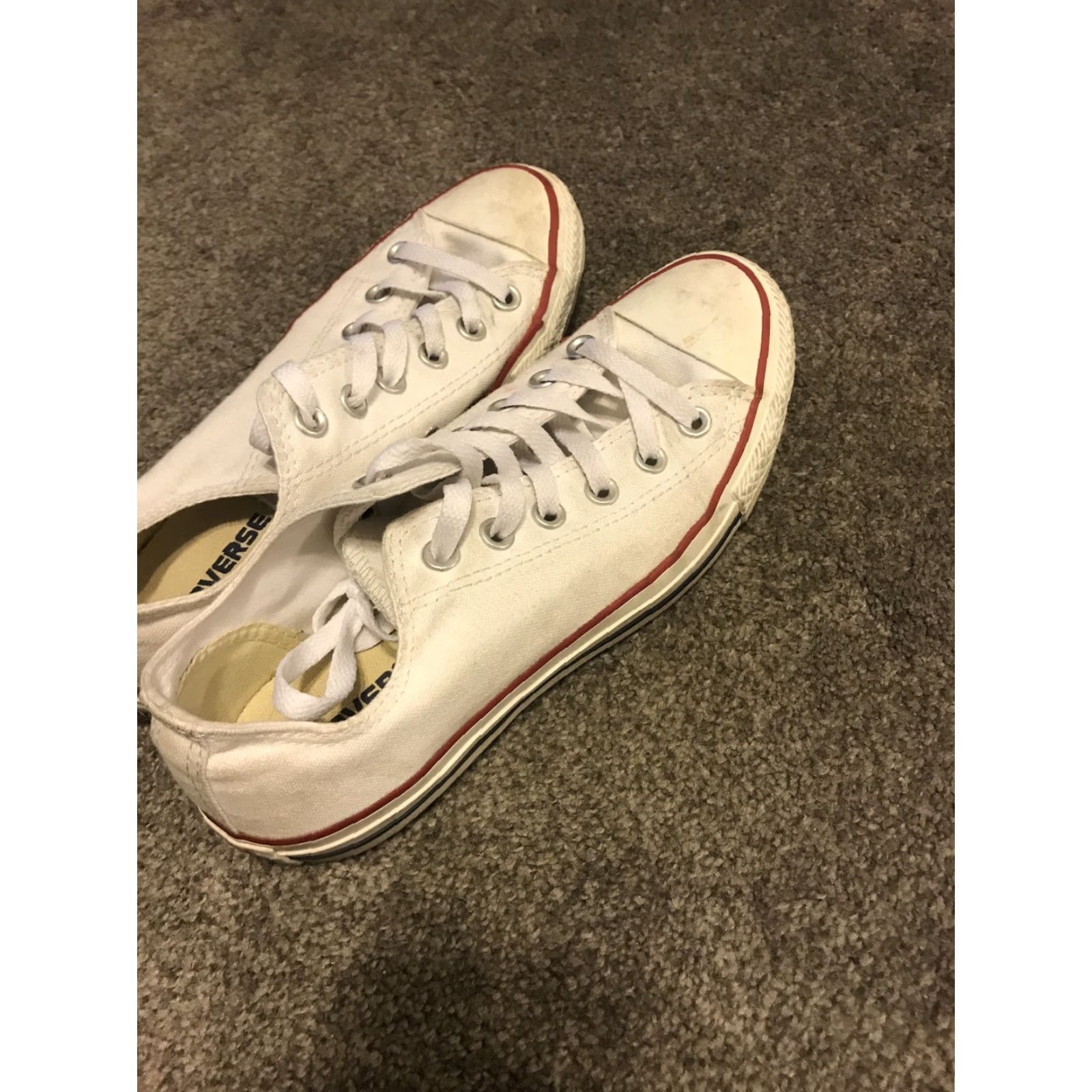Converse Converse All Star Sneaker Unisex Men 6 White Canvas Stars Athletic M7652 Chuck Taylor All Star Size US 6 / EU 39 - 4 Thumbnail