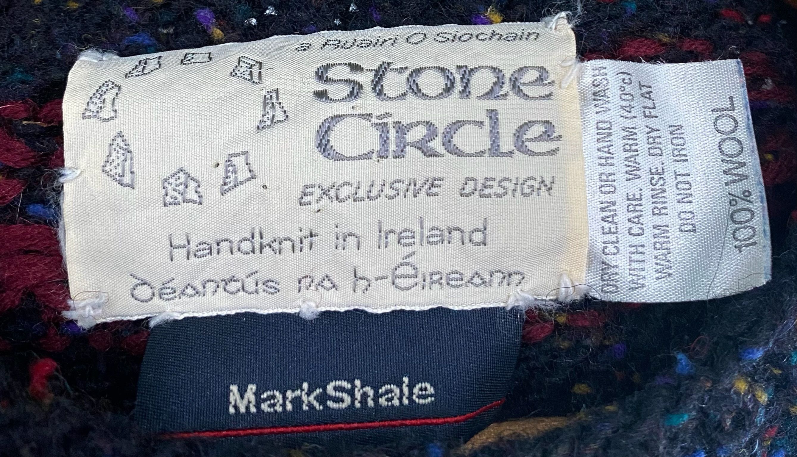 Vintage 90’s Stone Circle 100% Wool Handknit Sweater Medium Size M / US 6-8 / IT 42-44 - 3 Thumbnail