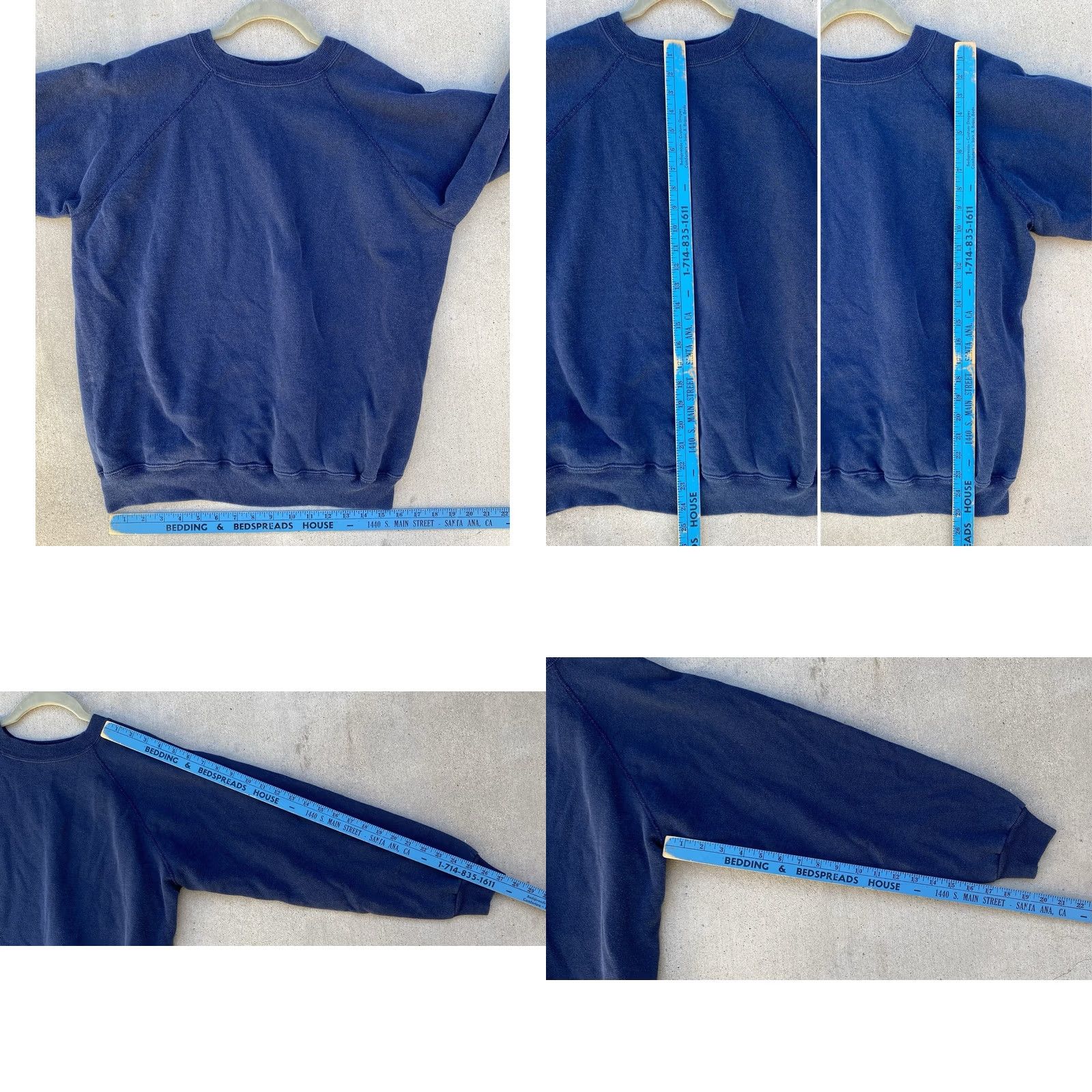 Hanes VINTAGE Hanes Sweatshirt Raglan Blue XL Men Pullover Raglan Sweatshirt Jumper Pullover Size US XL / EU 56 / 4 - 11 Thumbnail