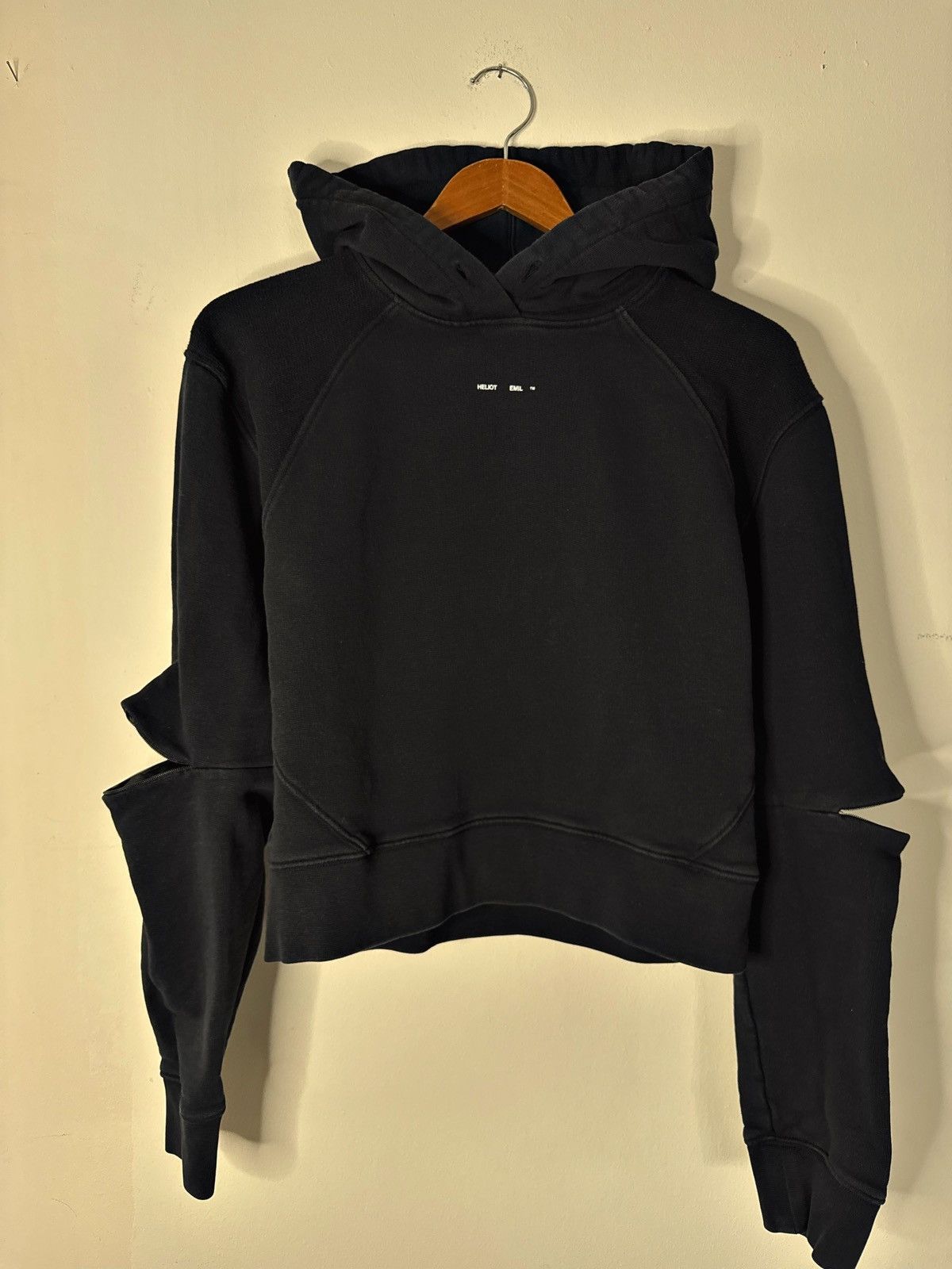 Heliot Emil Heliot Emil SS21 Deconstructed Cropped Hoodie Size S / US 4 / IT 40 - 1 Thumbnail