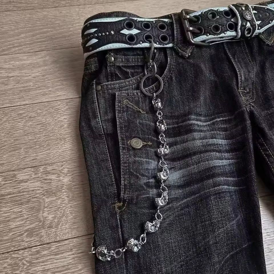 Japanese Brand Flared Punk Jeans Size US 33 - 3 Thumbnail