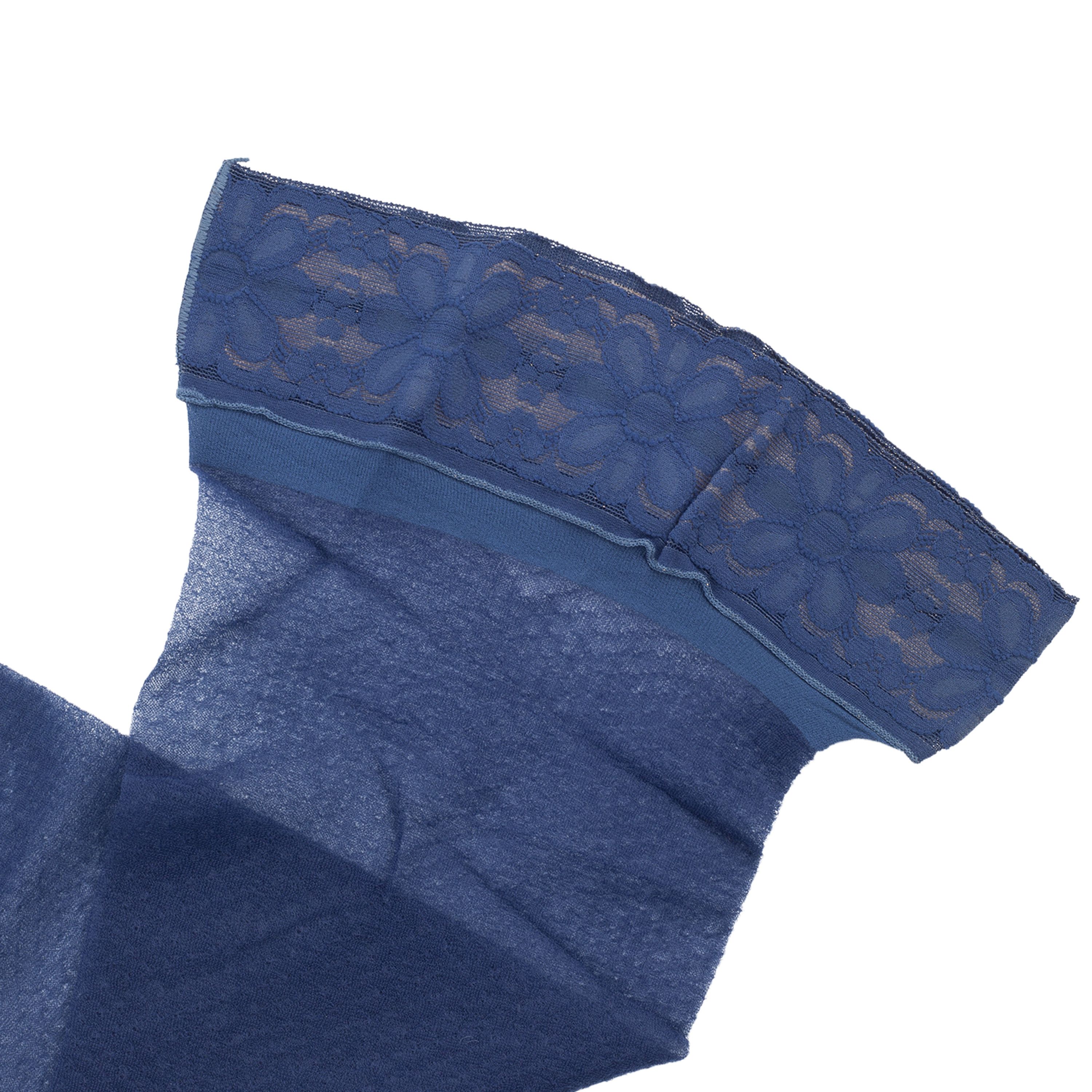Dior Christian Dior Thigh-High Navy Vintage Stockings Size ONE SIZE - 3 Thumbnail