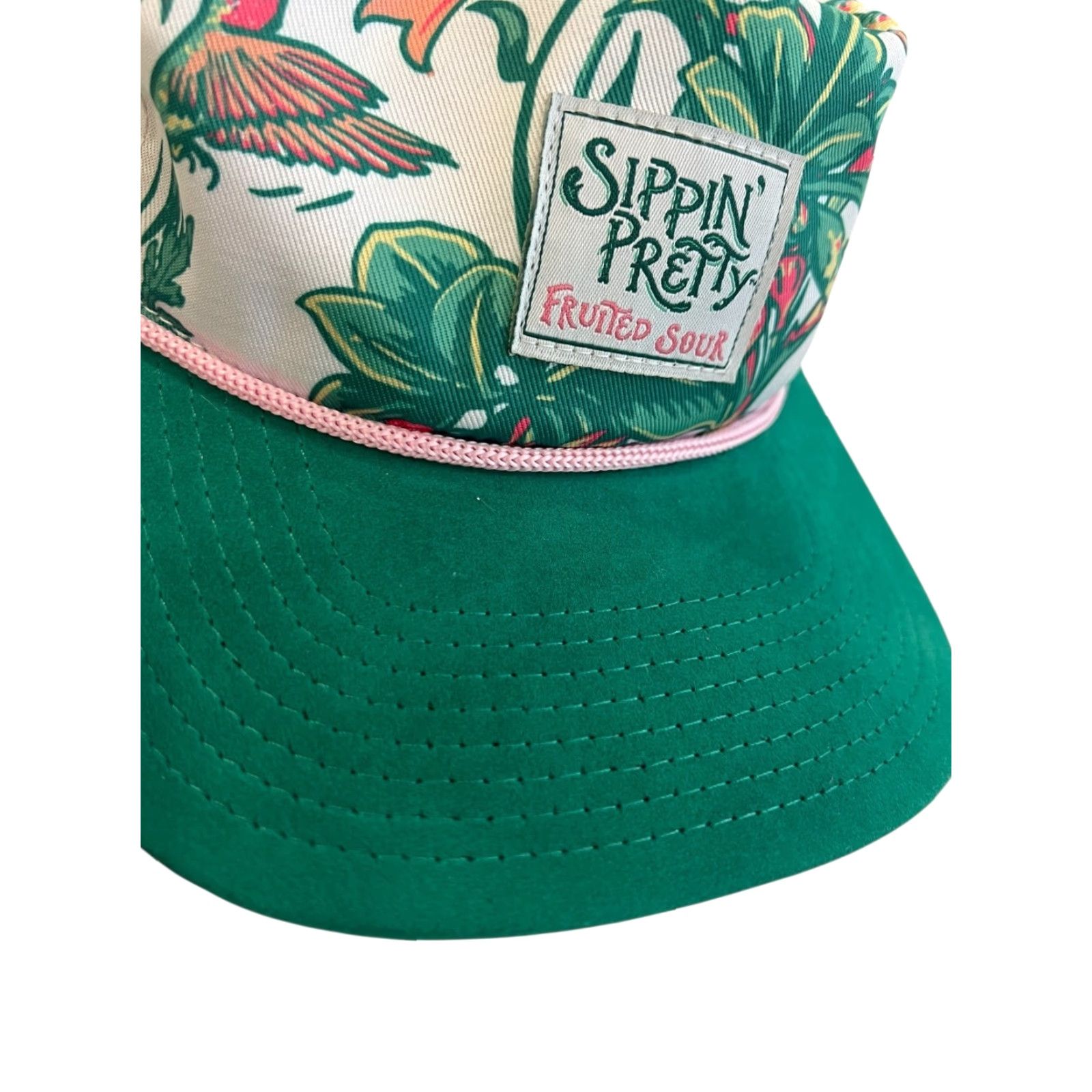 Vintage Sippin’ Pretty Fruited Sour Odell Brewing Snapback Hat Pink Rope Cap EUC Size ONE SIZE - 5 Thumbnail