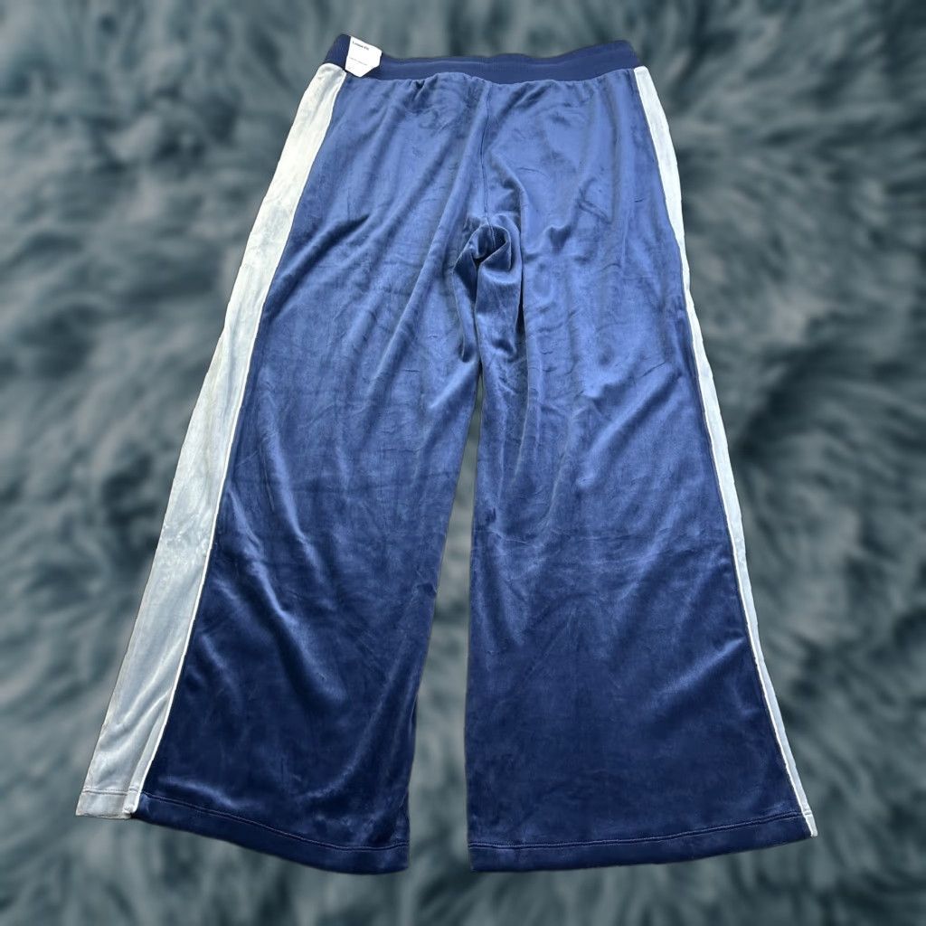 Jordan Brand NEW Jordan Pants Women XL Blue Velour Sweatpants Baggy Loose Fit Drawstring Pockets Y2K Size 30" / US 8 / IT 44 - 1 Thumbnail