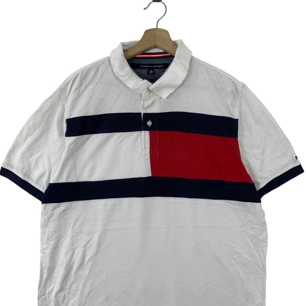 Tommy Hilfiger Vintage 90’ TOMMY HILFIGER HIP HOP Rap Polo Tee Shirt Top Size US XL / EU 56 / 4 - 2 Thumbnail