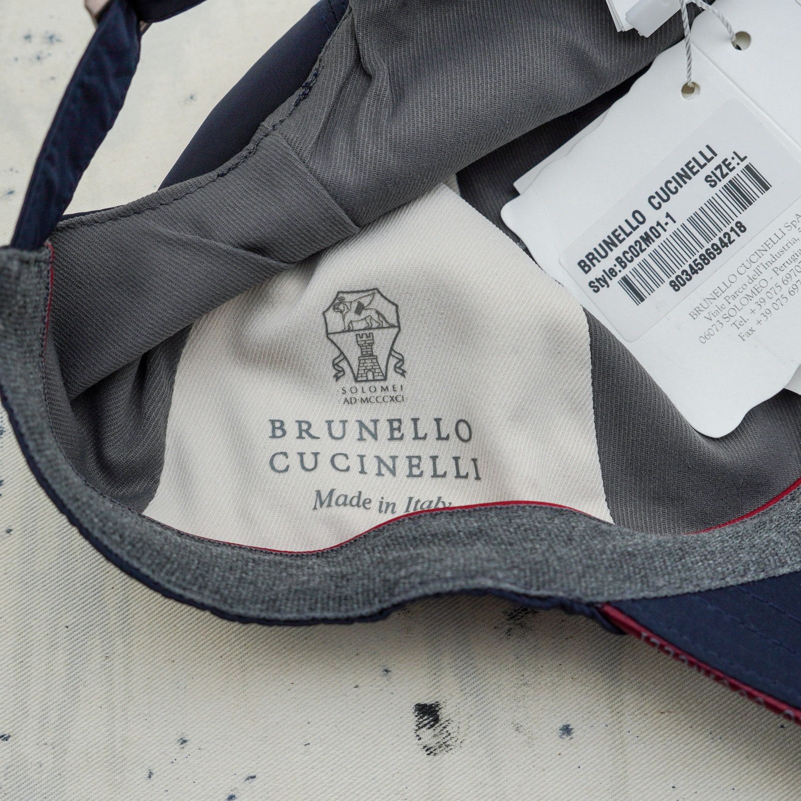 Brunello Cucinelli Brunello cucinelli nylon navy blue logo baseball cap hat Size ONE SIZE - 9 Thumbnail