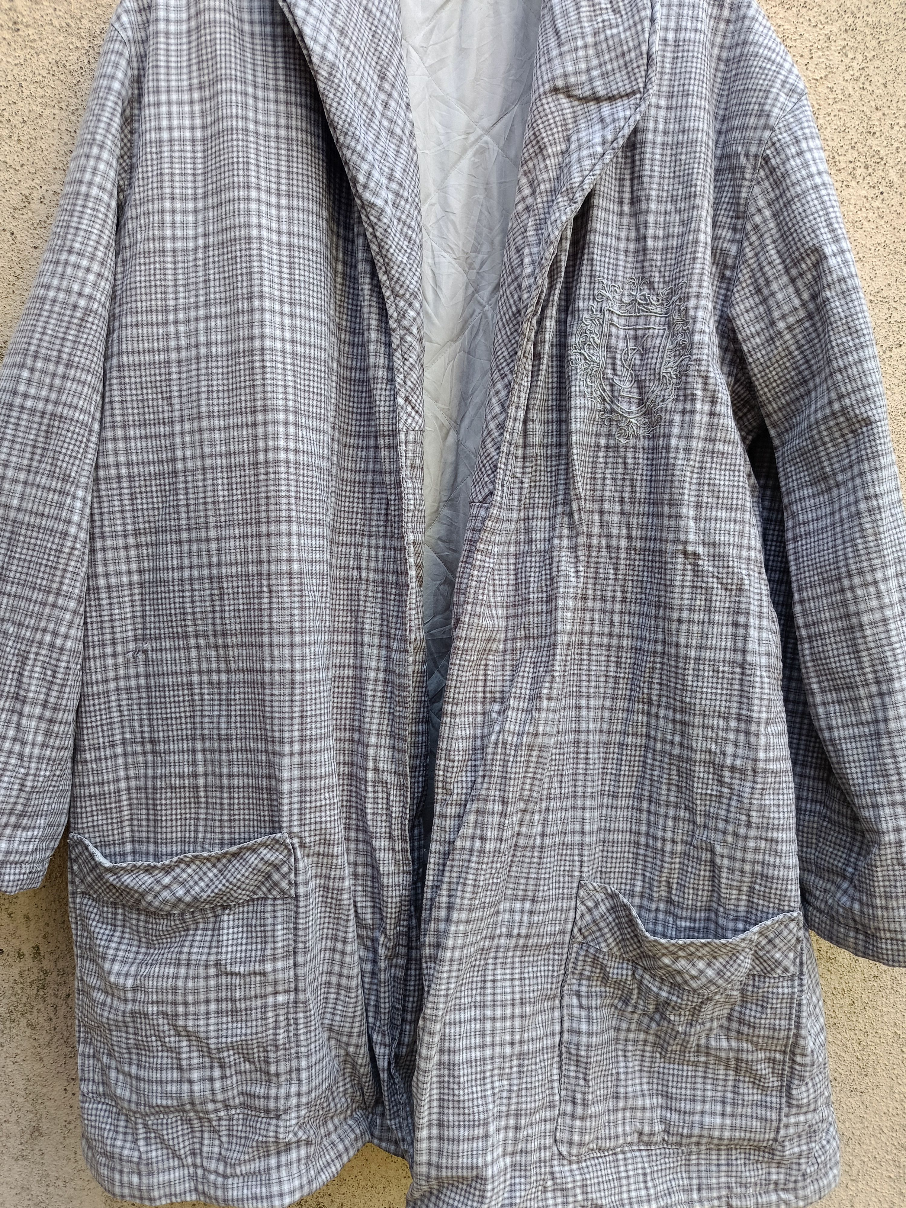 Vintage × Yves Saint Laurent VINTAGE YVES SAINT LAURENT PYJAMAS CHECKERED Size US M / EU 48-50 / 2 - 3 Thumbnail