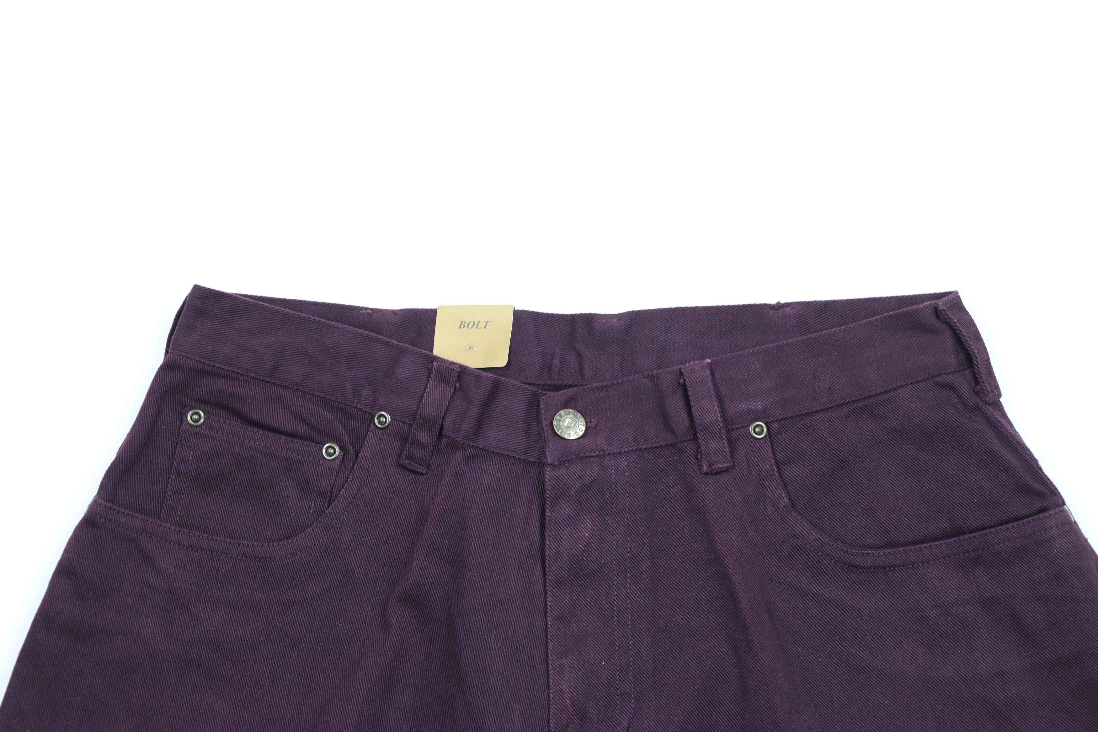 Vintage Deadstock Vintage 90s Streetwear Denim Shorts Jorts Purple Size US 33 - 2 Thumbnail
