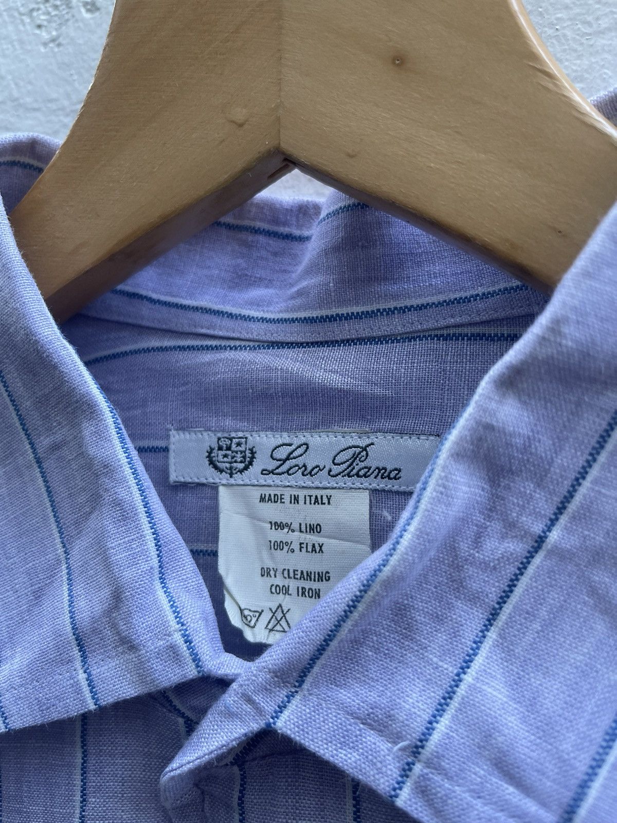 Loro Piana Loro Piana Mens Shirt LinenStriped Button Up S Italy Size US M / EU 48-50 / 2 - 4 Thumbnail