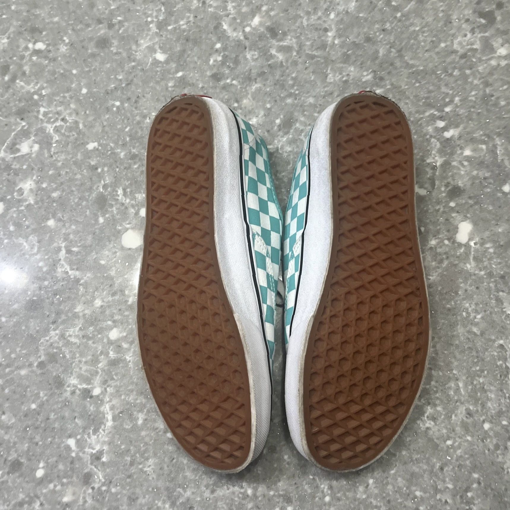 Vans VANS Doheny Skate Shoes Women - Light Green/White - Checkerboard - Size 8 (US) - Canvas Low Top, Breathable, Cushioned Size US 8 / IT 38 - 6 Thumbnail