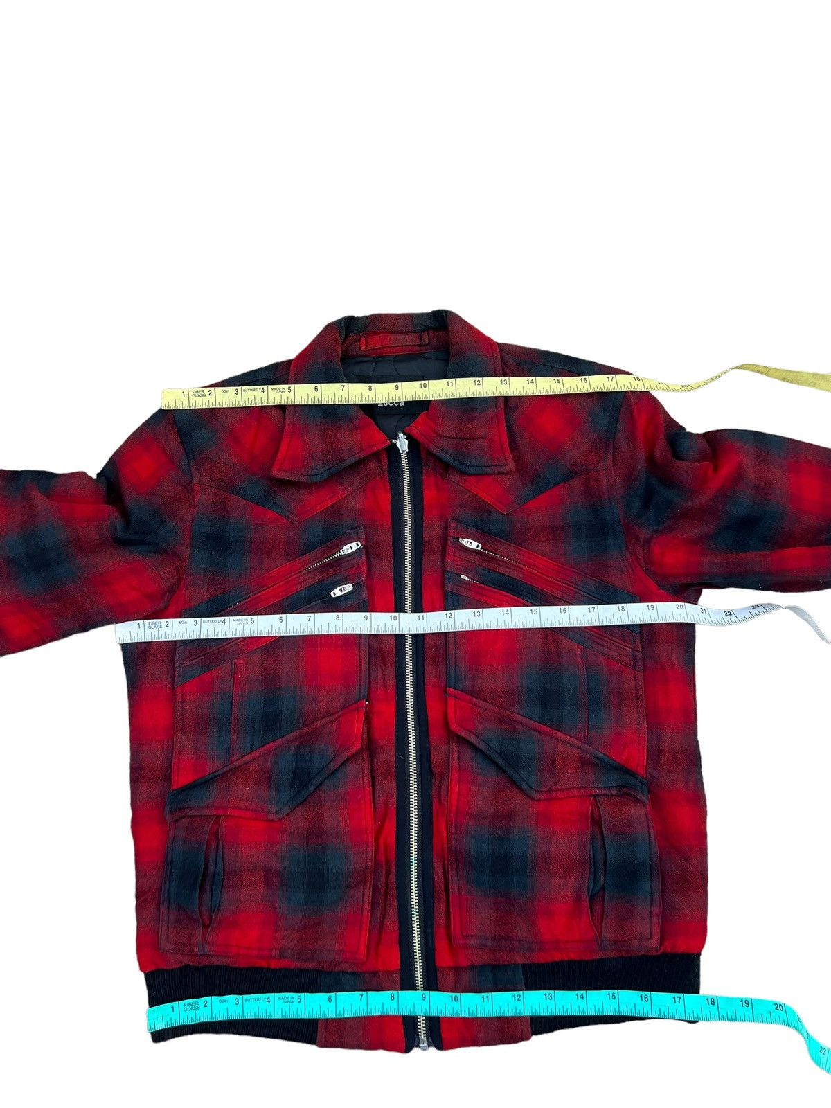CABANE de ZUCCa CABANE de Zucca Plaid Six Pocket Tactical Bomber Jacket Size US M / EU 48-50 / 2 - 3 Thumbnail