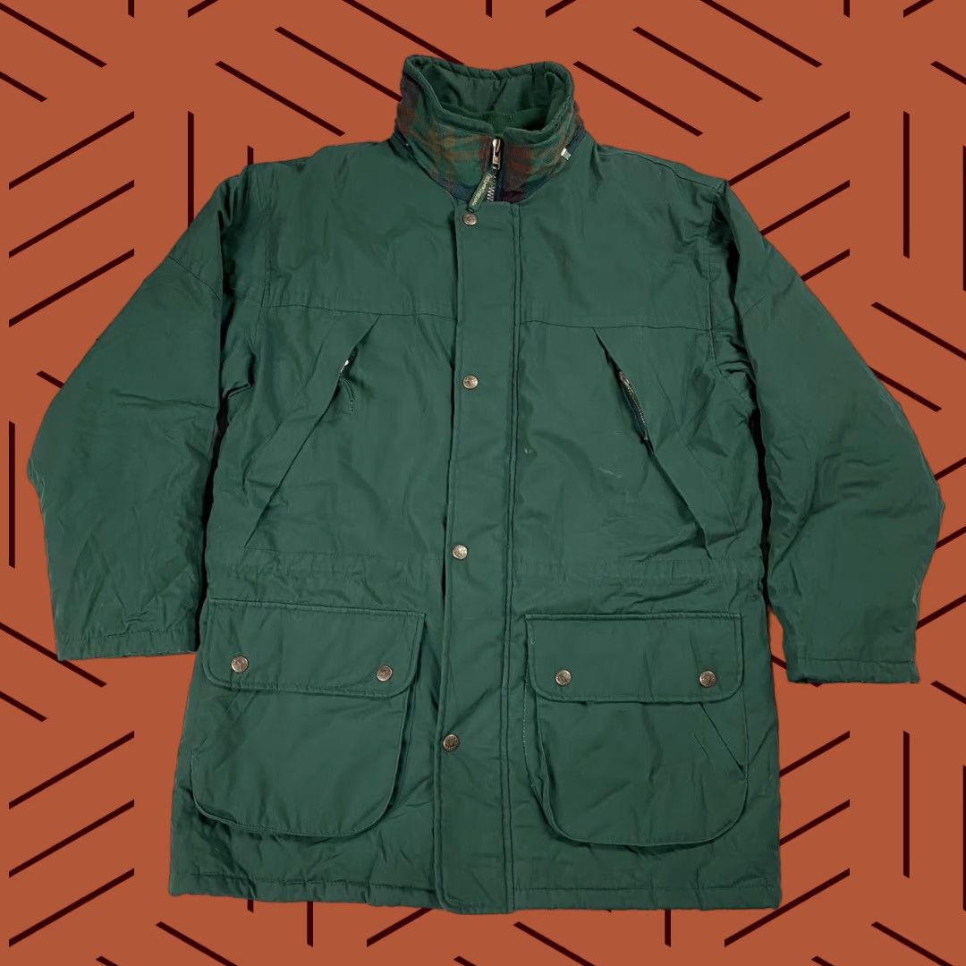 Vintage VINTAGE FIELD & STREAM JACKET Parka Men L Green THERMOLITE FLANNEL LINED Workwear Ski Hunting Fishing 90s Size US L / EU 52-54 / 3 - 1 Thumbnail
