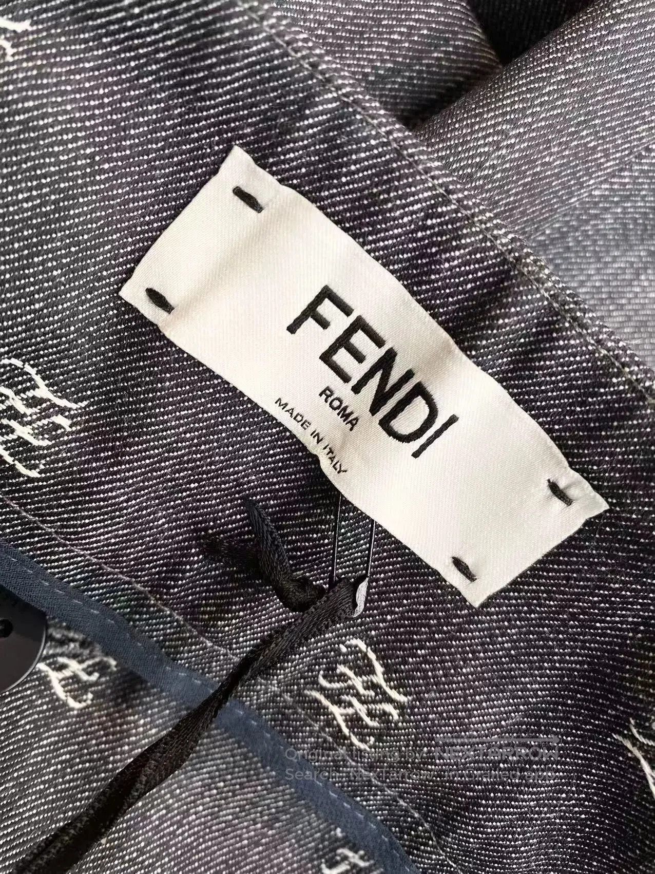 Fendi FENDI Double F Logo Embroidered Gray Jeans. Size US 40 / EU 56 - 4 Thumbnail