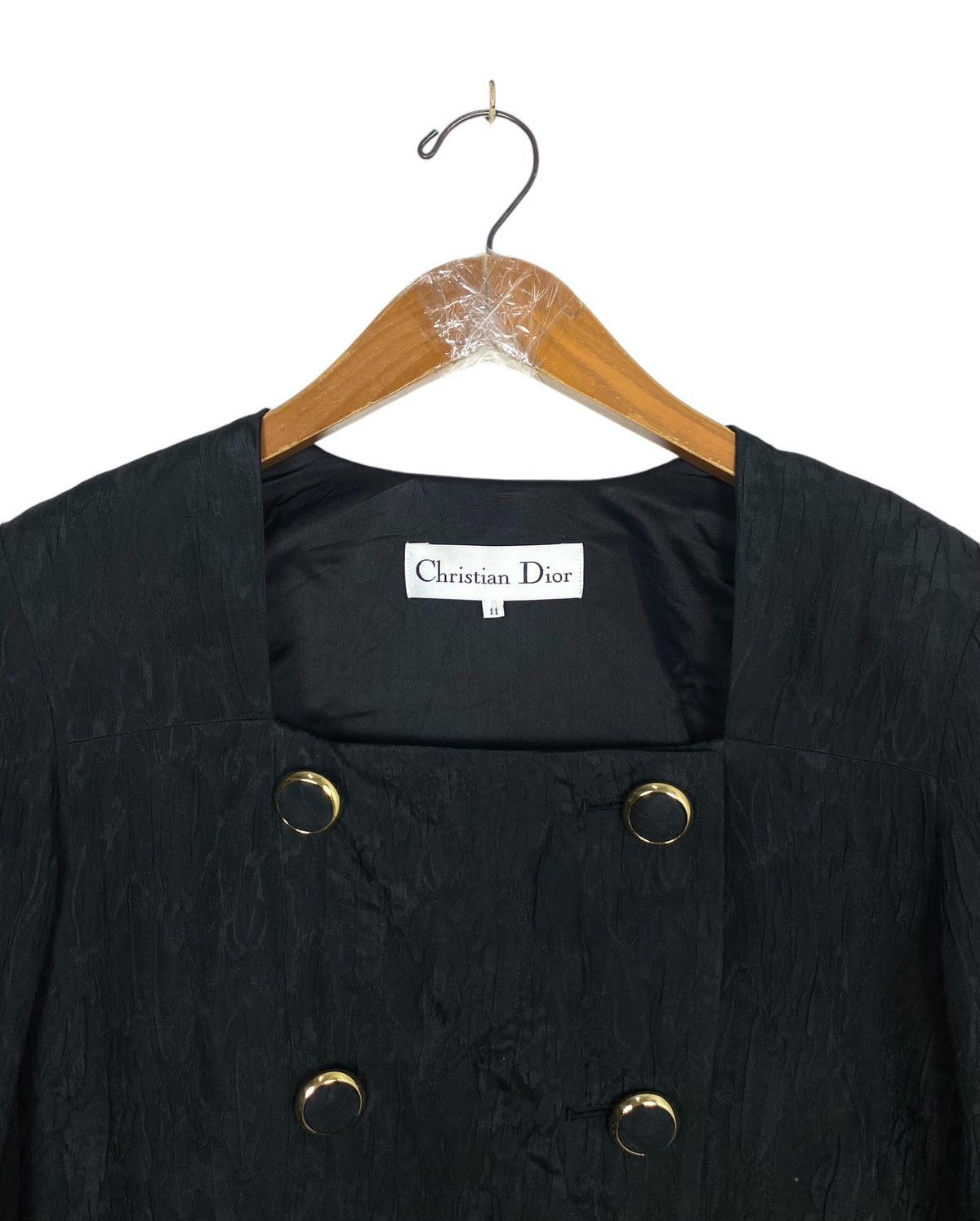Christian Dior Monsieur Rare‼️ Vtg Christian Dior Collarless Double Breasted Blazer Size M / US 6-8 / IT 42-44 - 4 Thumbnail