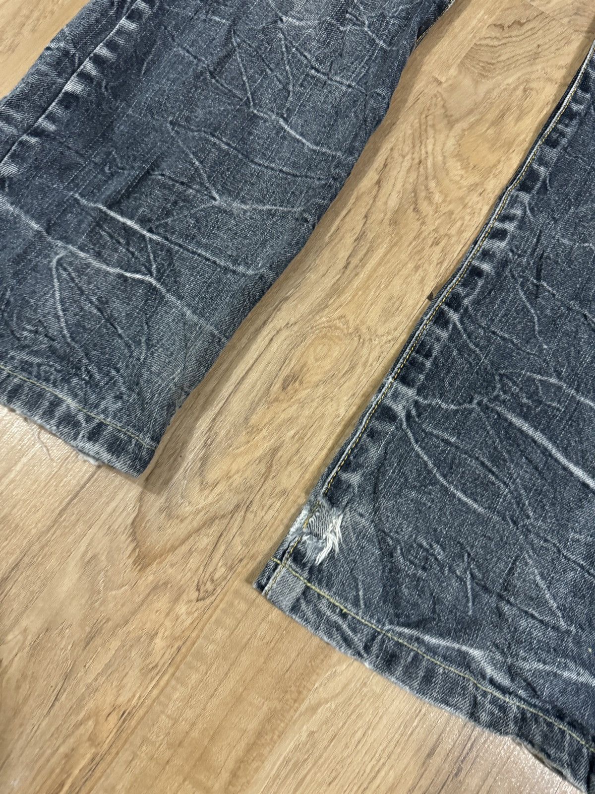 If Six Was Nine × Seditionaries BLOW BY BLUE FLARE JEANS Size US 35 - 2 Thumbnail