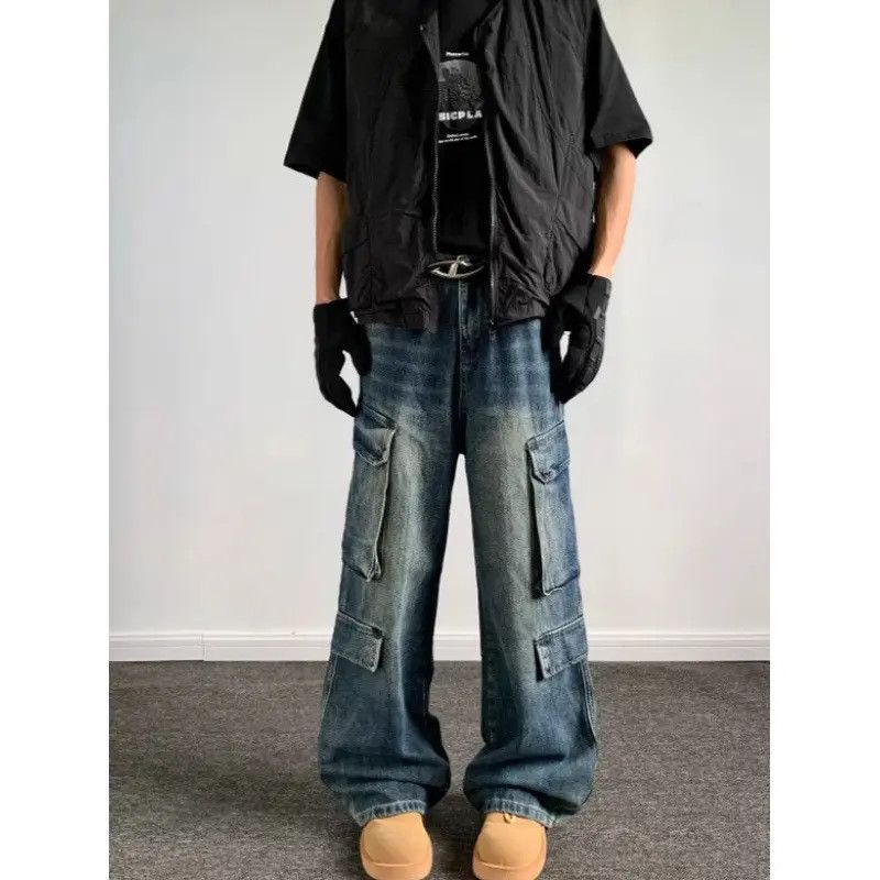 Japanese Brand × Jean Retro loose wide leg pocket jeans Size US 32 / EU 48 - 3 Thumbnail