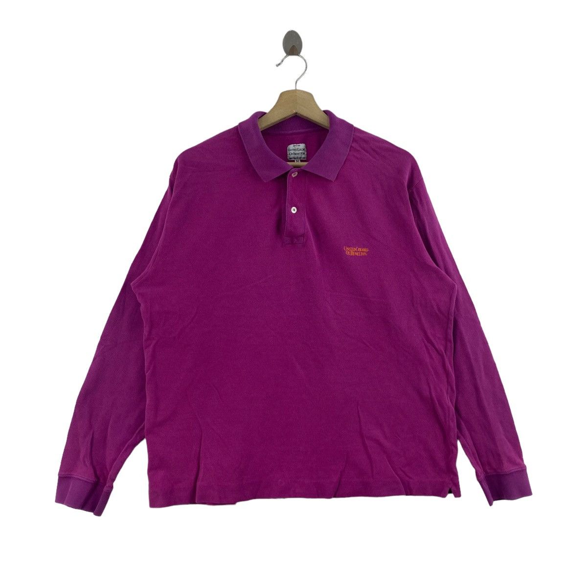 United Colors Of Benetton UNITED COLOURS Of BENETTON Purple Button Up Collar Long Size US M / EU 48-50 / 2 - 1 Thumbnail