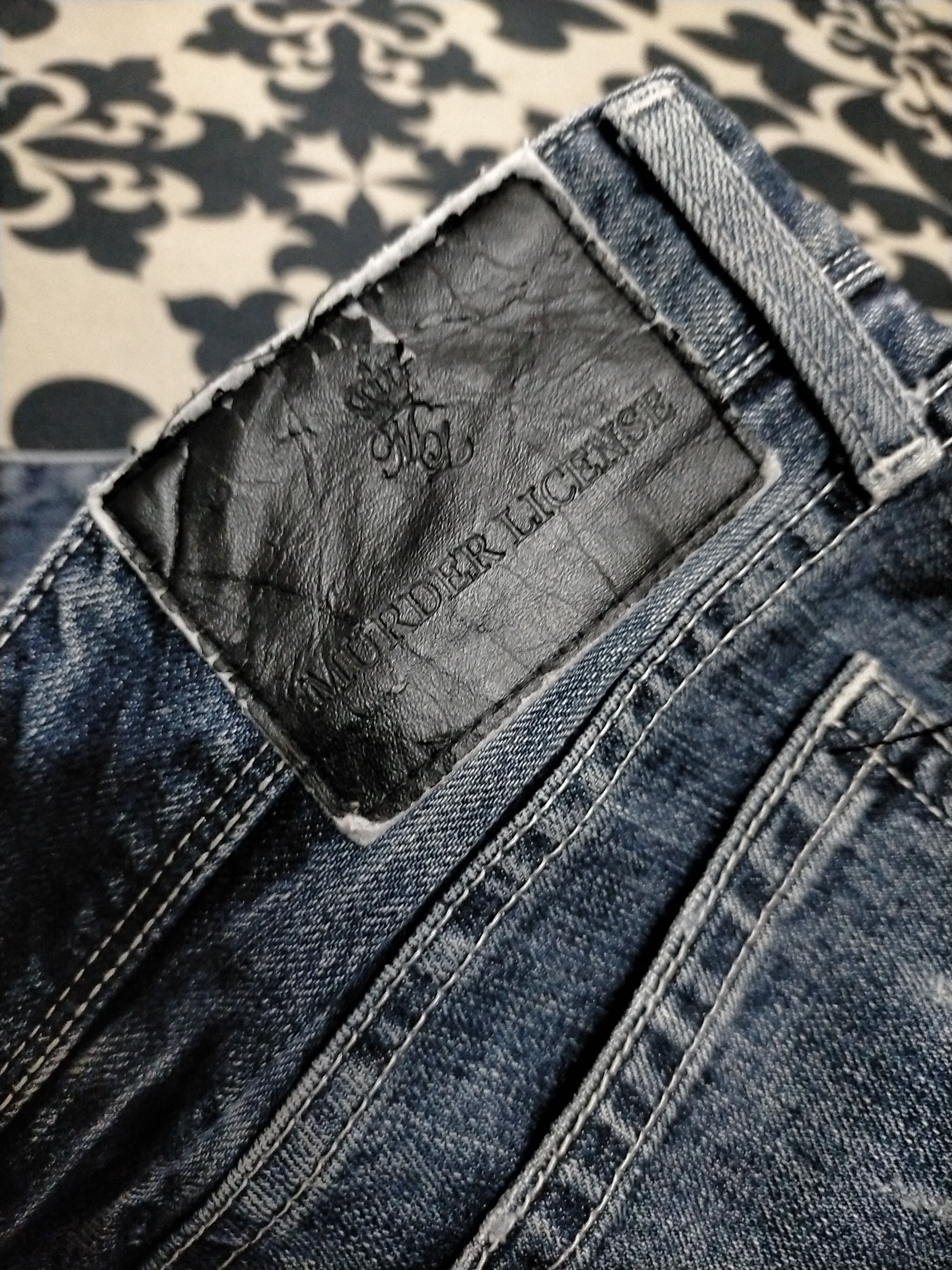 Murder License 🔥Insane Murder License Distressed Ripped Jeans Size US 29 - 6 Thumbnail