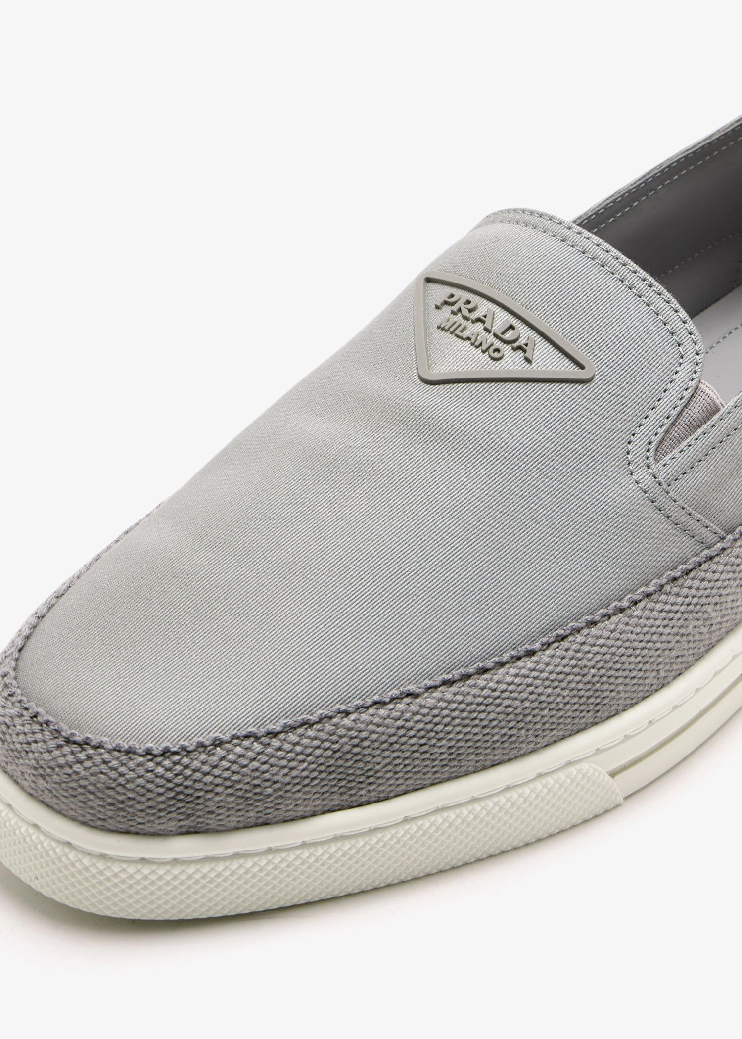 Prada o1mt1gz0526 Re-Nylon Slip-On Sneakers in Grey Size US 10 / EU 43 - 2 Thumbnail