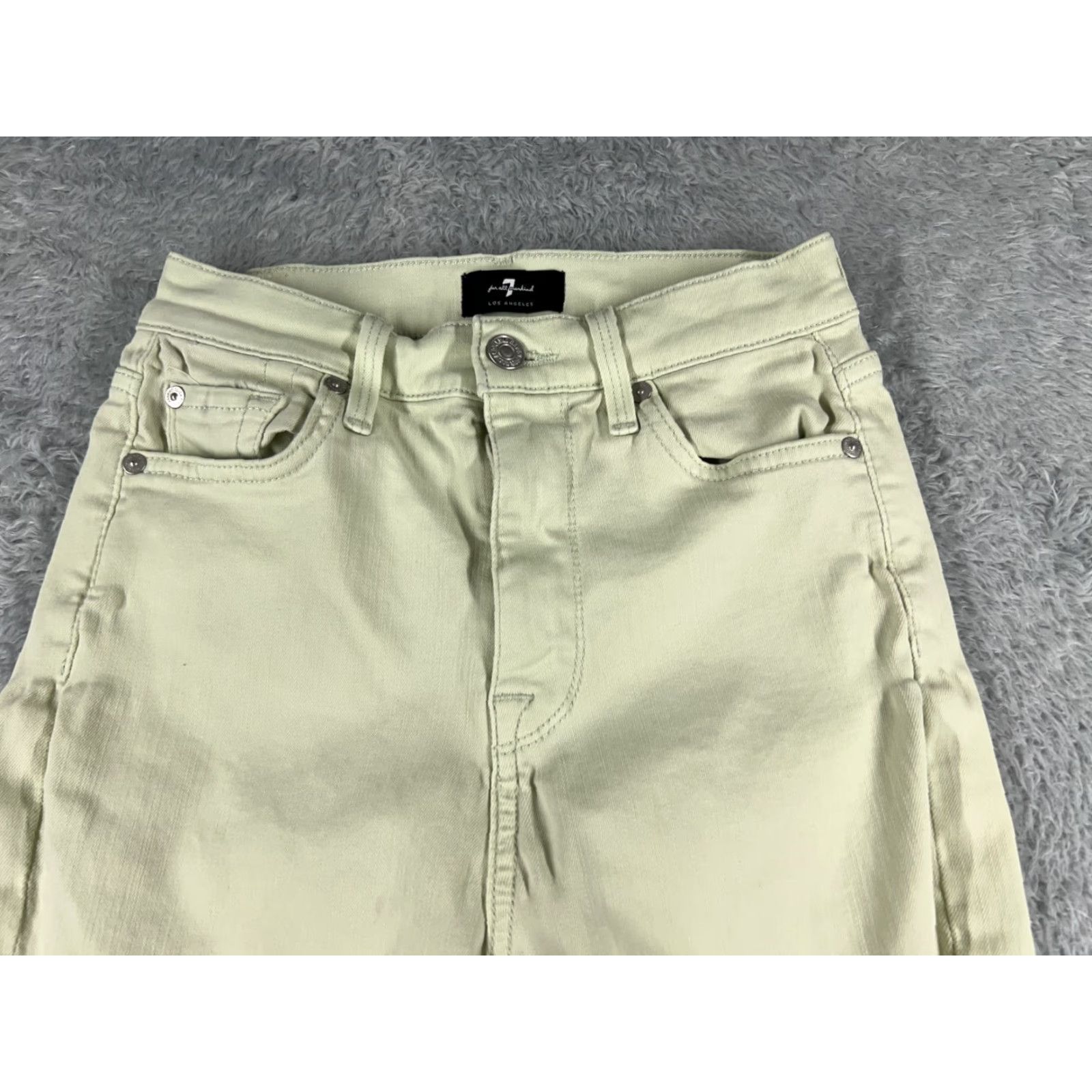 7 For All Mankind 7 For All Mankind Jeans Women Skinny Denim Green 25 24x27 Mid Rise Regular Inseam 27 in 5-Pocket Stretch Cotton Vintage No N/A Size 42" / US 20 - 4 Thumbnail