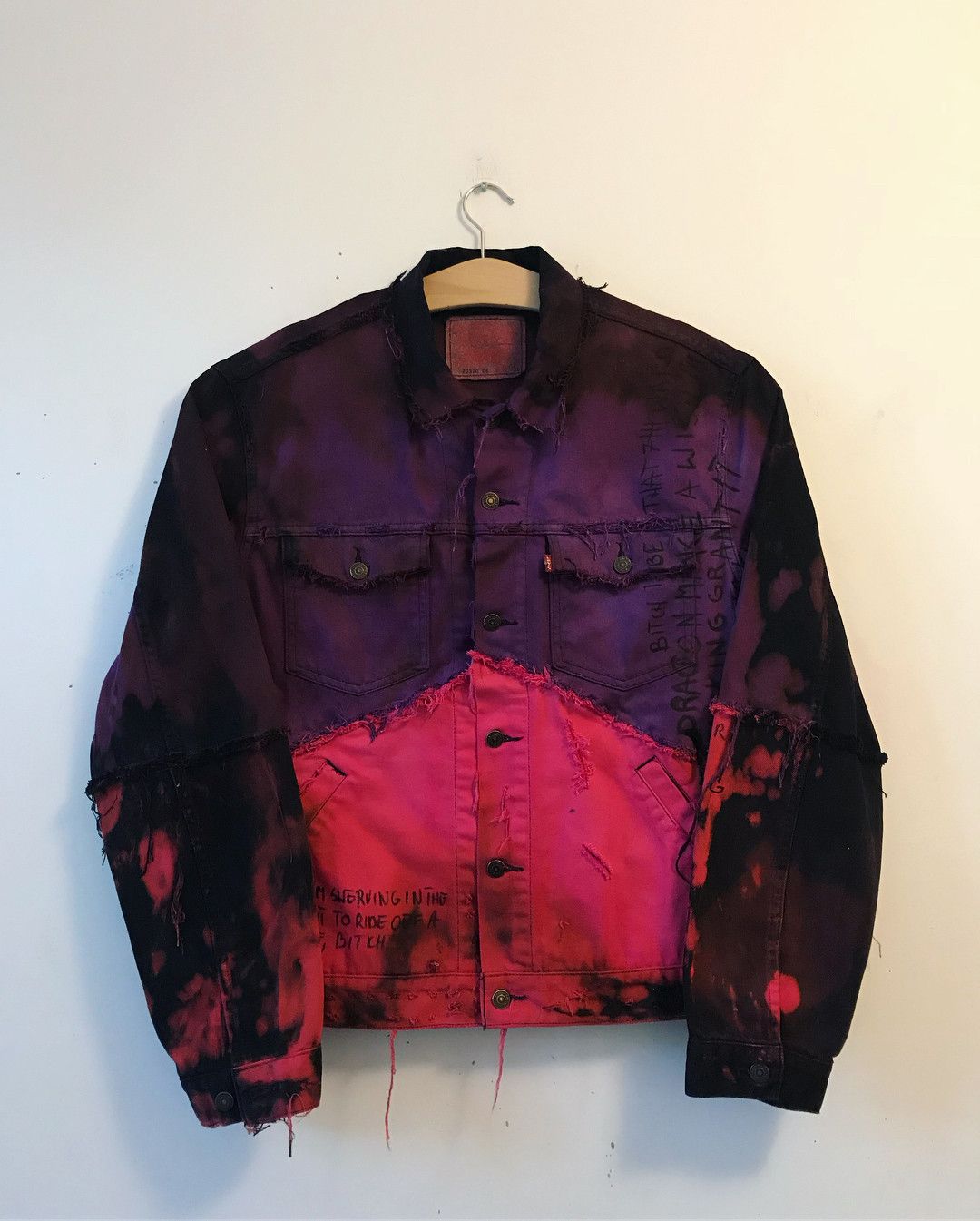 Levi's Vintage Clothing HANDMADE DENIM JACKET JEANS JACKET ANARCHY PUNK AFFLICTION Size US M / EU 48-50 / 2 - 1 Thumbnail