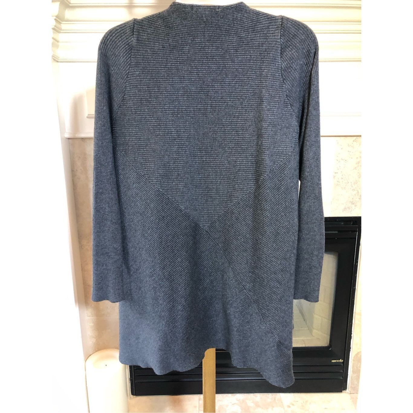 Other Dana Buchman Women’s Gray Long Sleeve Tunic Cardigan Sweater Size L / US 10 / IT 46 - 2 Thumbnail