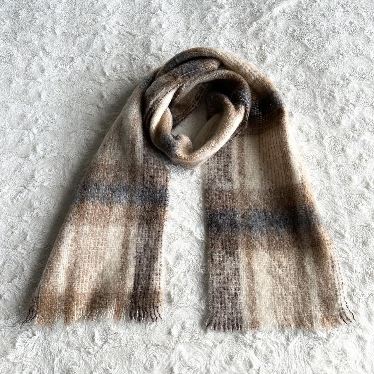 Other Donegal Design Scarf Beige Mohair Wool Plaid Irish Ireland Size ONE SIZE - 1 Thumbnail