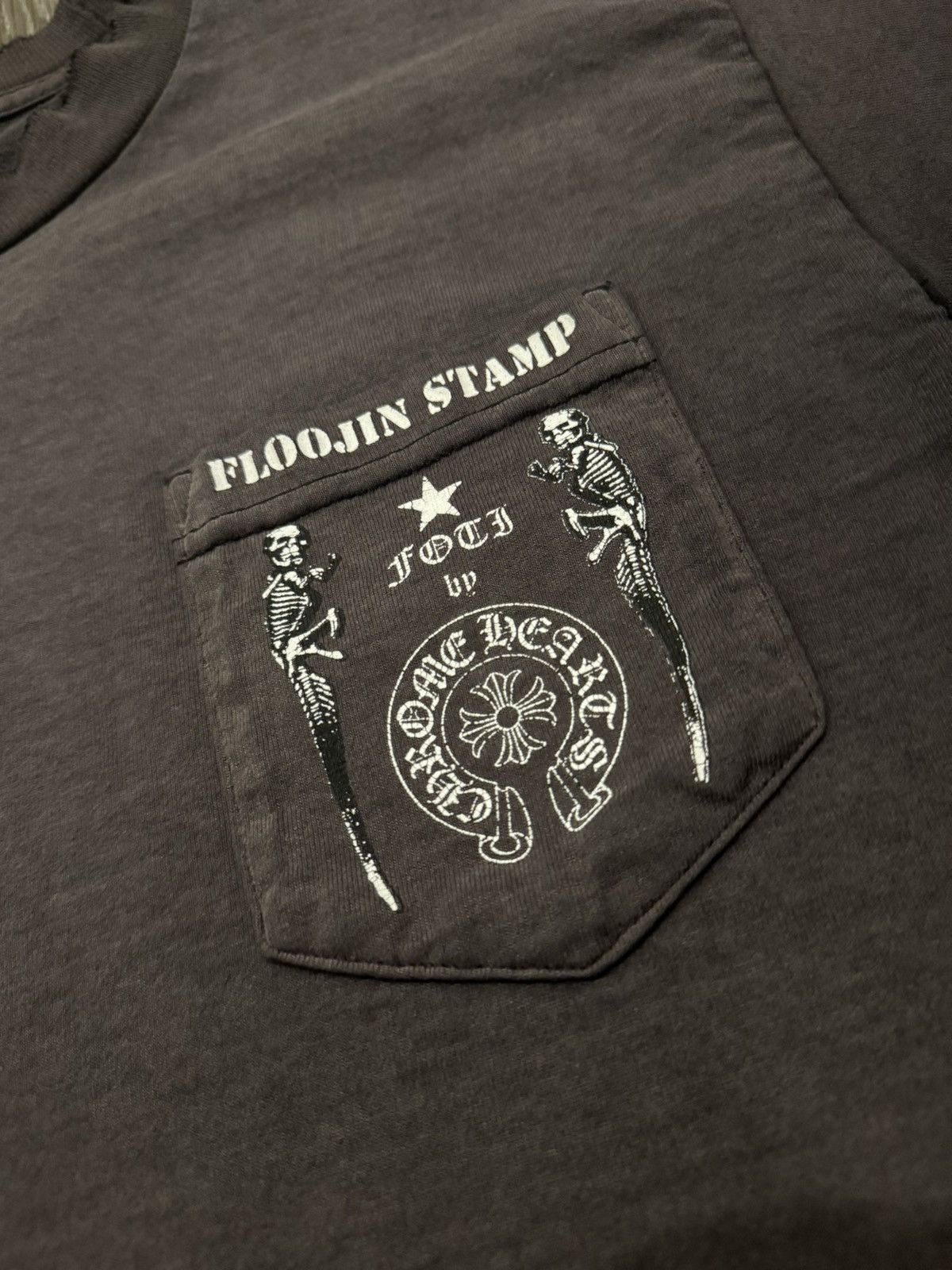 Chrome Hearts Chrome Hearts THRASHED Joe Foti 2009 Floojin Stamp Tee Size US M / EU 48-50 / 2 - 12 Thumbnail