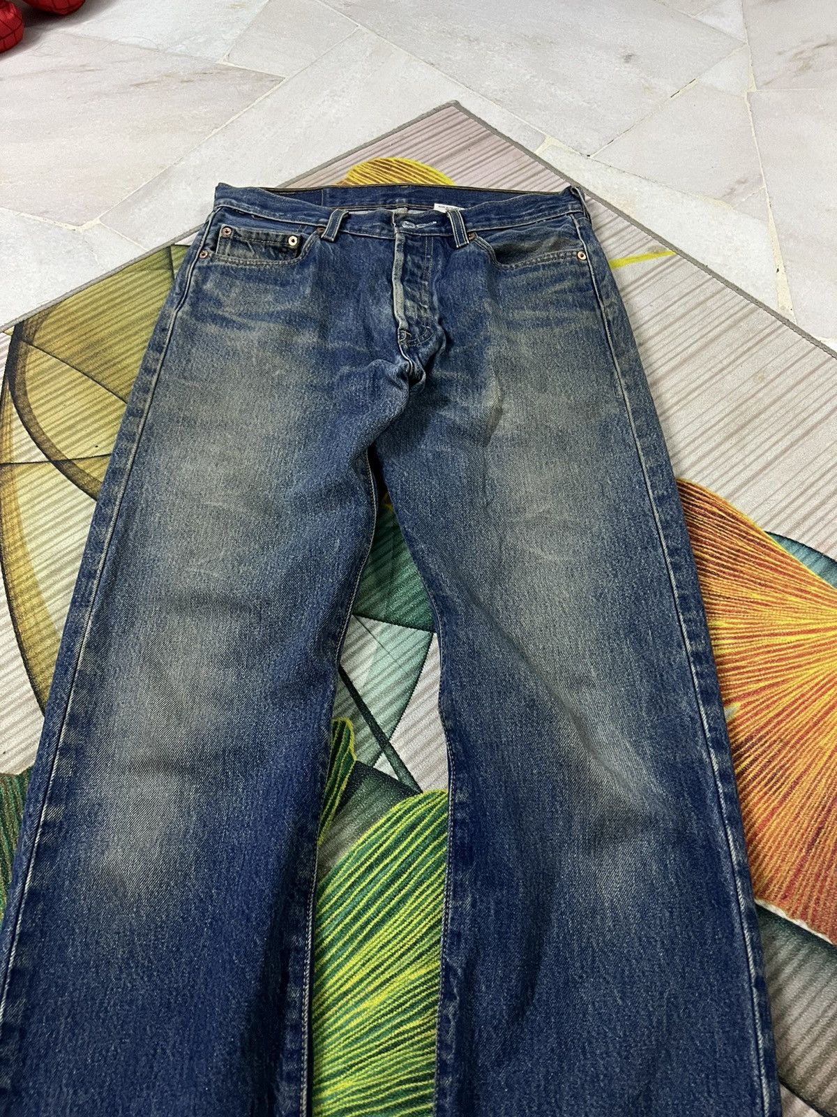 Levi's × Levi's Made & Crafted × Levi's Vintage Clothing VTG LEVIS 501XX MUD WASH BUTTON FLY DISTRESSED JEANS 💥 Size US 30 / EU 46 - 3 Thumbnail