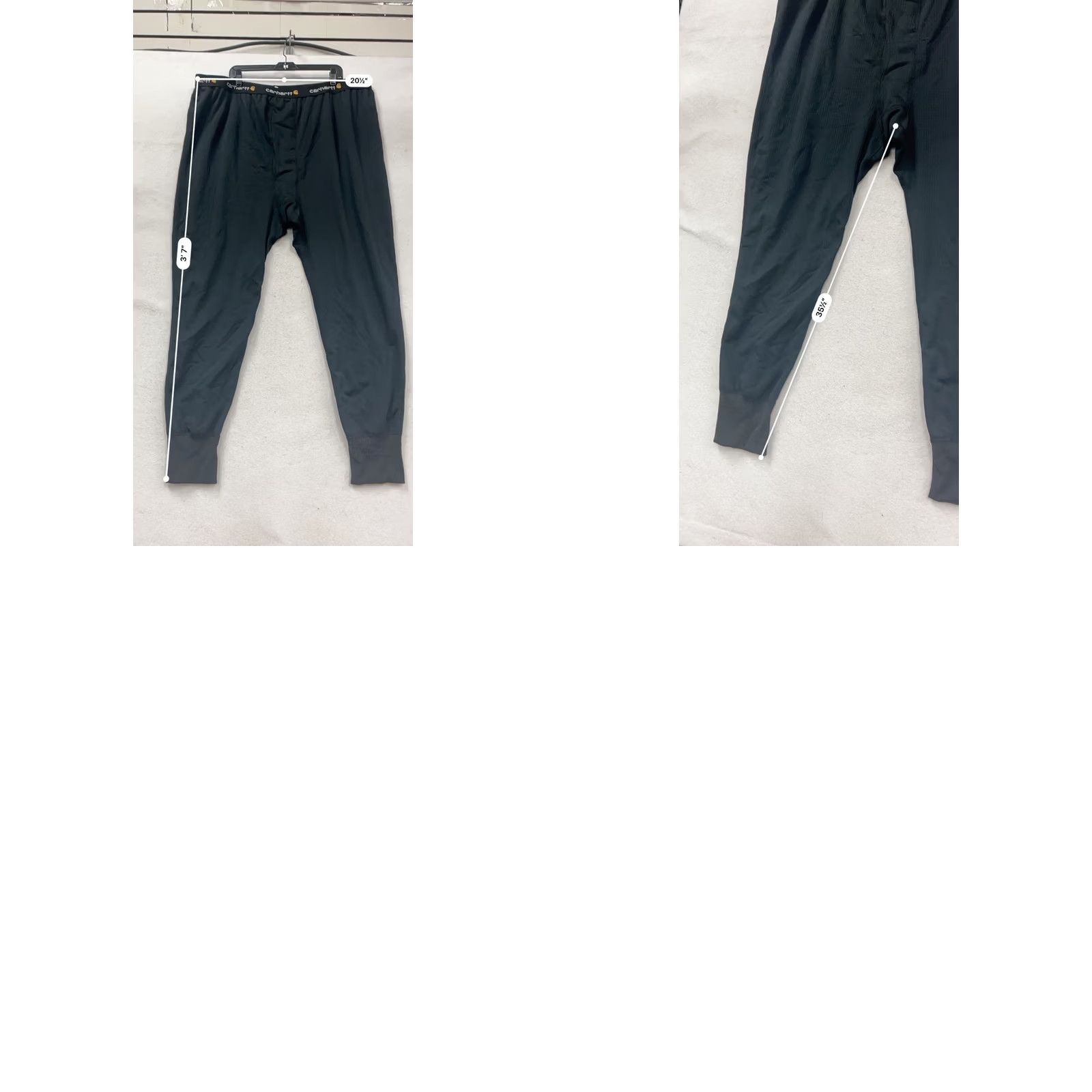 Carhartt VINTAGE Carhartt Black Thermal Fleece Lined Pants 2-3XL #366A Mens Pants 3XL Black Thermal Fleece Lined Jogger Size US 39 - 8 Thumbnail