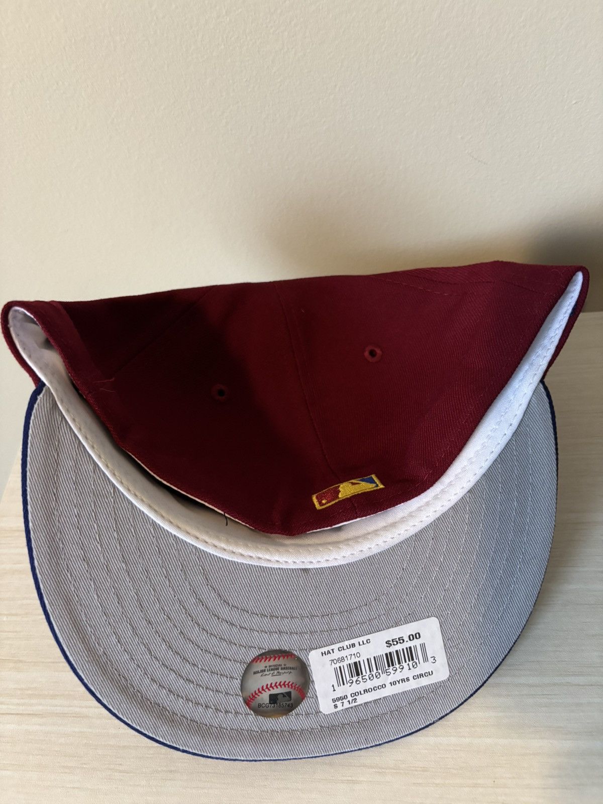 Hat Club Colorado Rockies Fitted Size 7 1/2 Sangria HatClub Size ONE SIZE - 6 Thumbnail