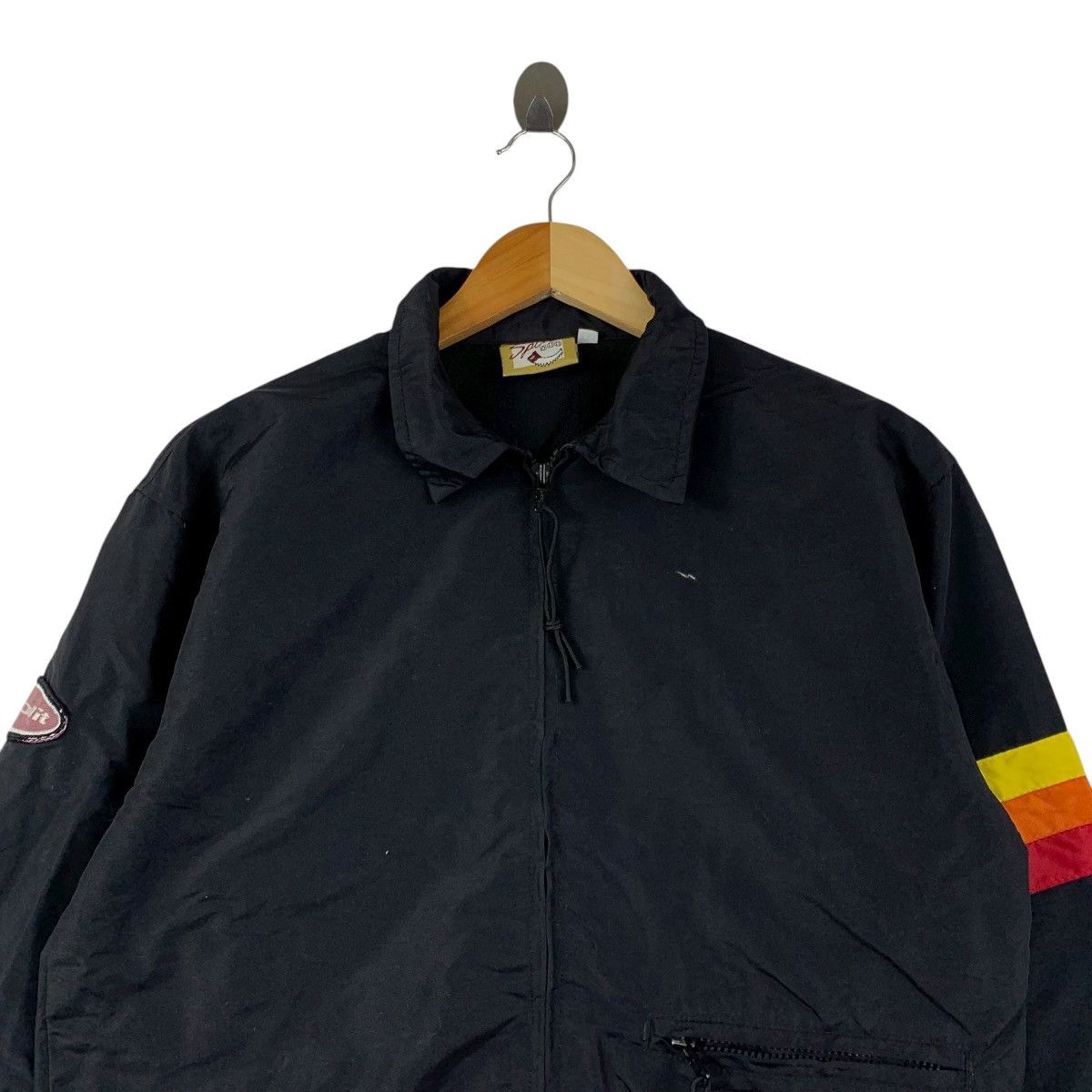 Split Vintage SPLIT 5000 Black Nylon Jacket Made in USA Red Yellow Size US XS / EU 42 / 0 - 2 Thumbnail