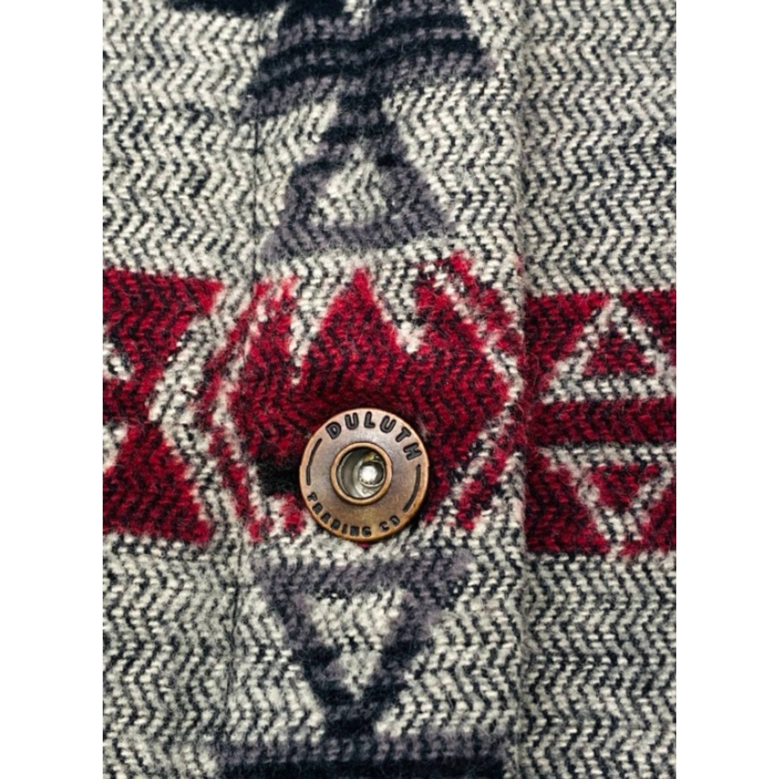 Vintage Duluth Trading Women's 3XL Sherpa Festivest Vest Southwest Fair Isle Red Gray Size XXL / US 16-18 / IT 52-54 - 4 Thumbnail