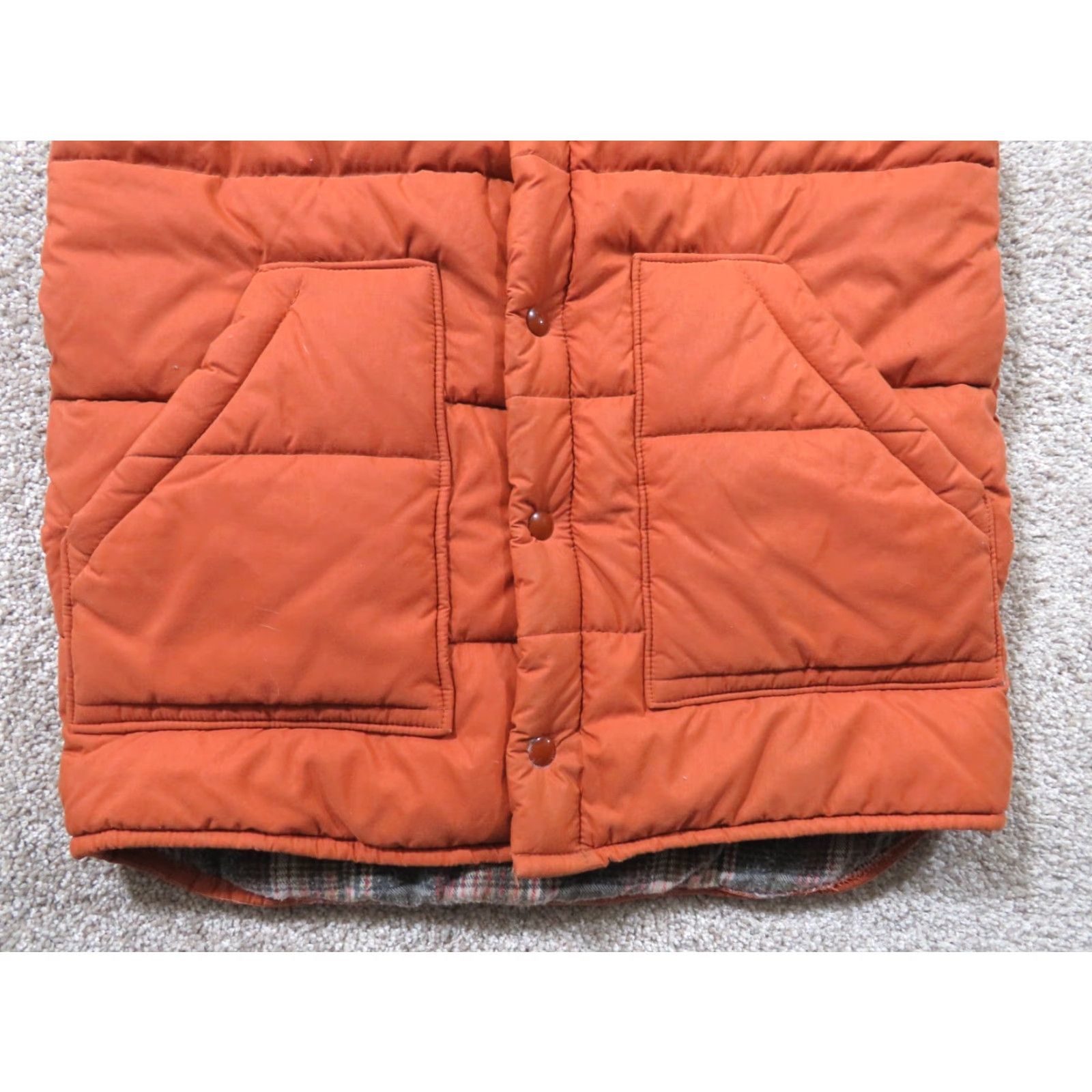 Vintage VINTAGE Westwind Sportswear Puffer Vest Mens M Orange Nylon Lined Quilted Mid-Length Down Snap Size US M / EU 48-50 / 2 - 2 Thumbnail