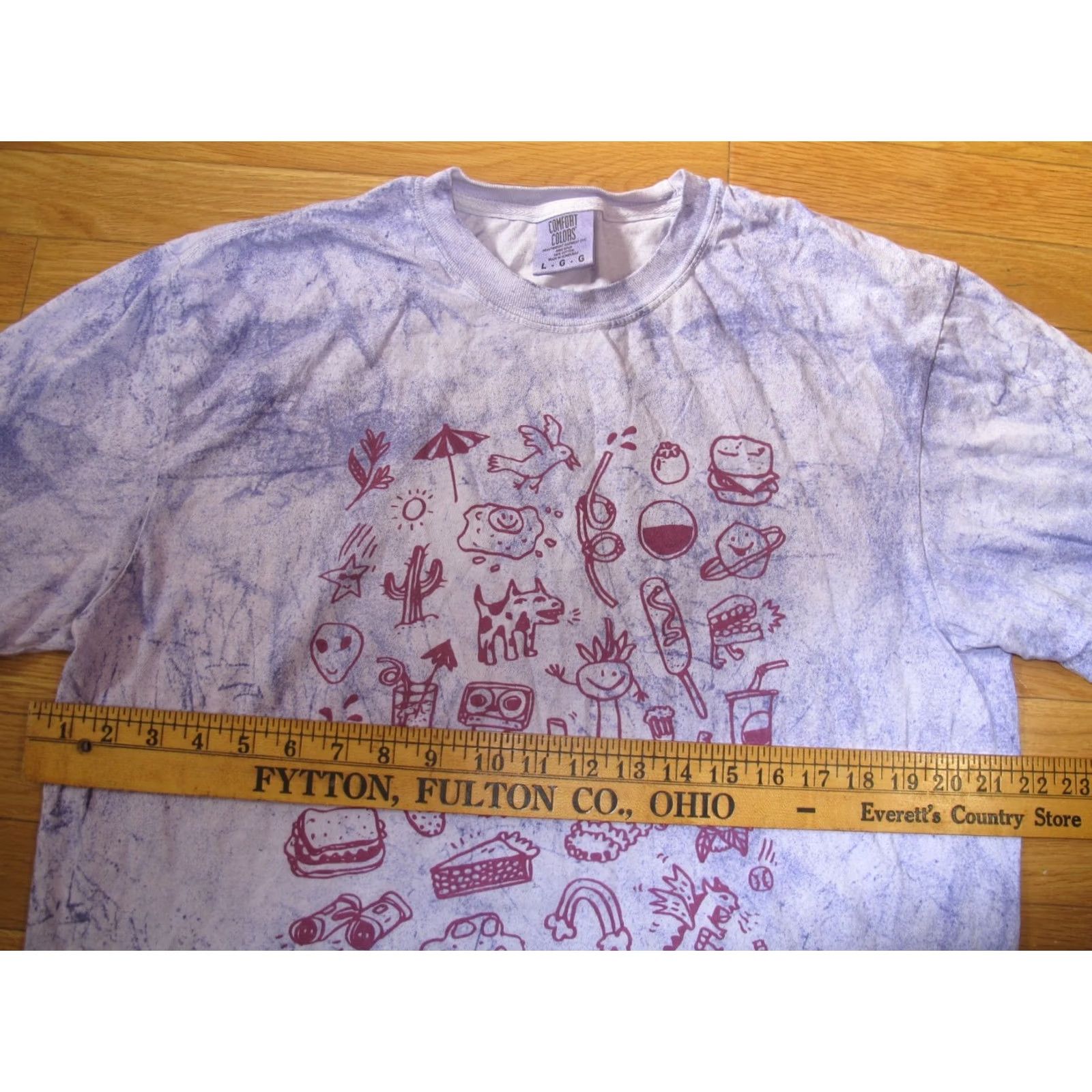 Comfort Colors Comfort Colors Better Half T-Shirt Women L Blue Tie Dye 100% Cotton Short Sleeve Crew Neck Pullover Casual Summer Lightweight Regular Size L / US 10 / IT 46 - 4 Thumbnail