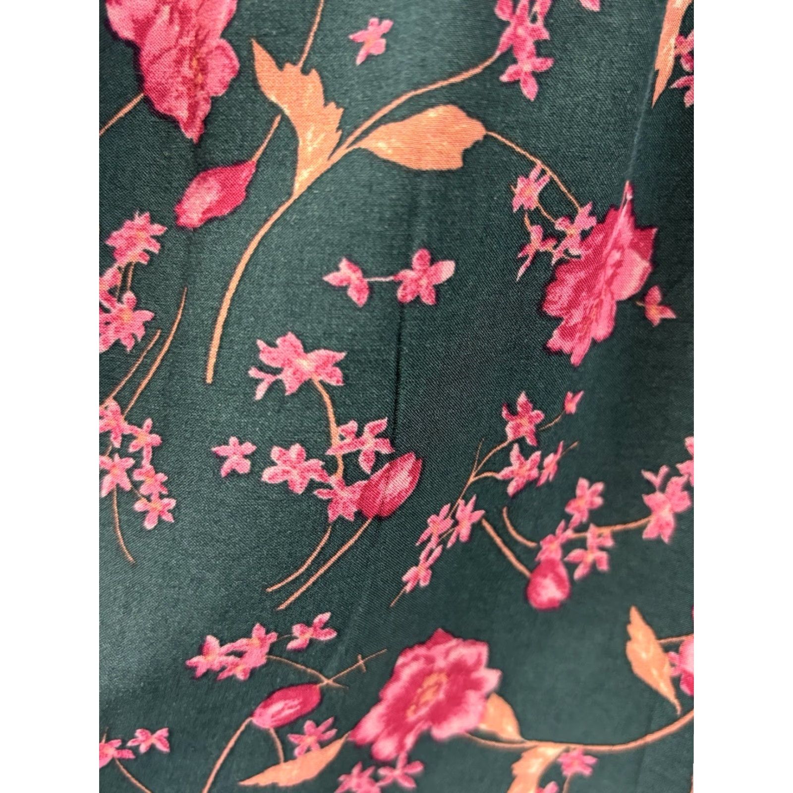 Free People Free People Mini Dress Size Large Oversize Long Sleeve Dark Floral Flower Fields Size L / US 10 / IT 46 - 6 Thumbnail