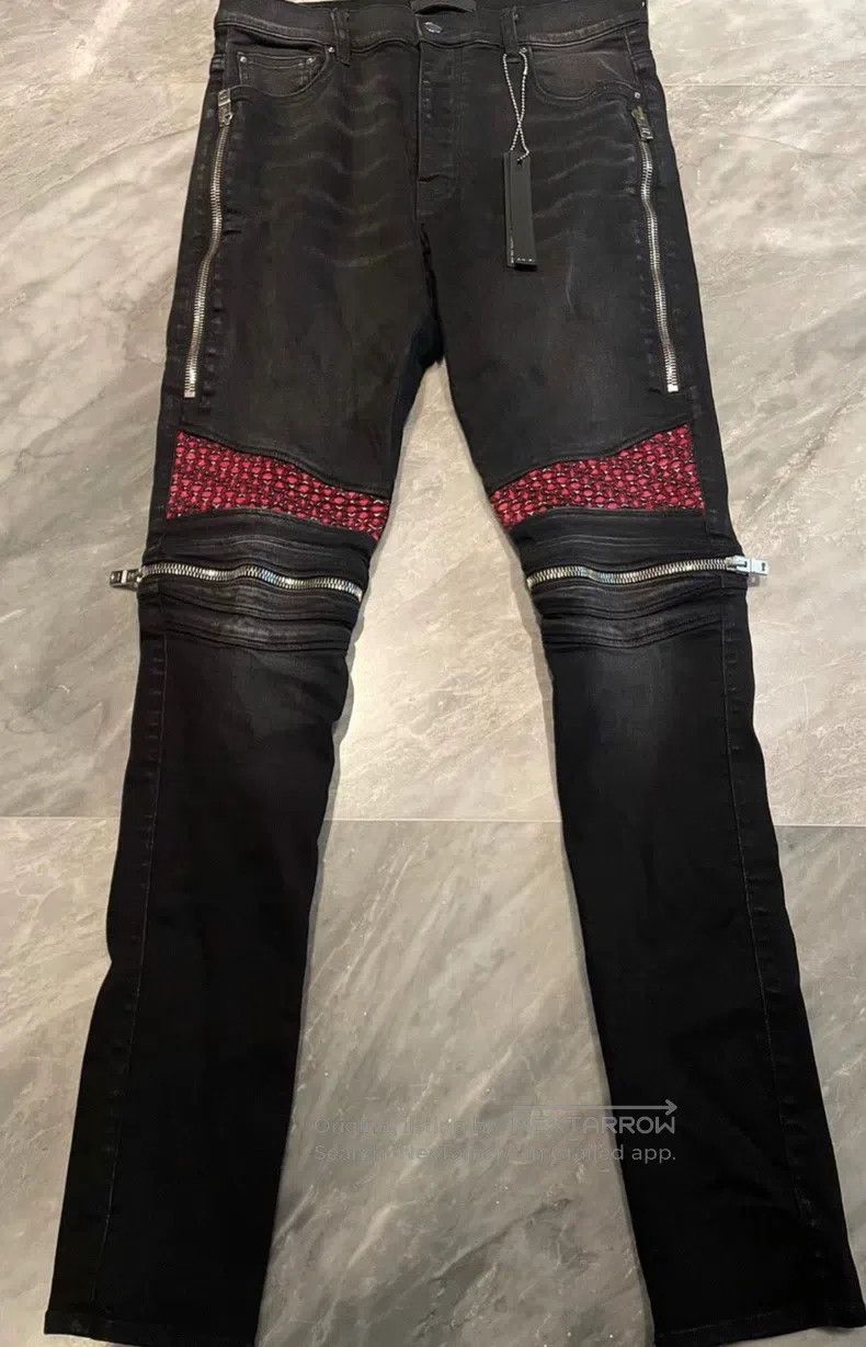 Amiri Amiri Classic Vintage Velvet Patchwork Black Jeans, Size 3 Size US 33 - 1 Thumbnail