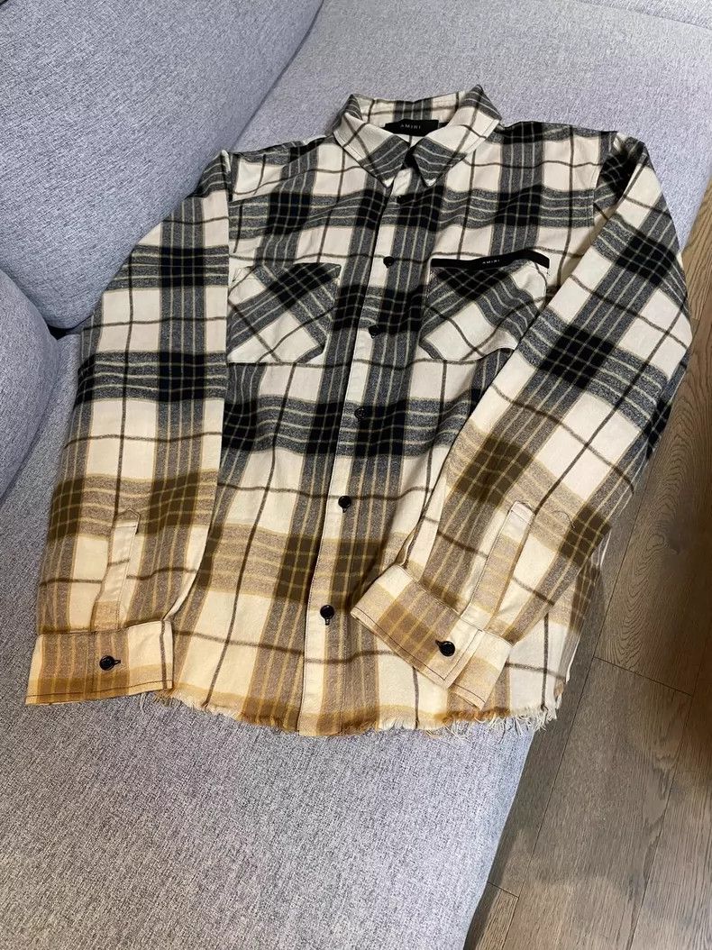 Amiri 23 Gradient Plaid Flannel Shirt - dmc